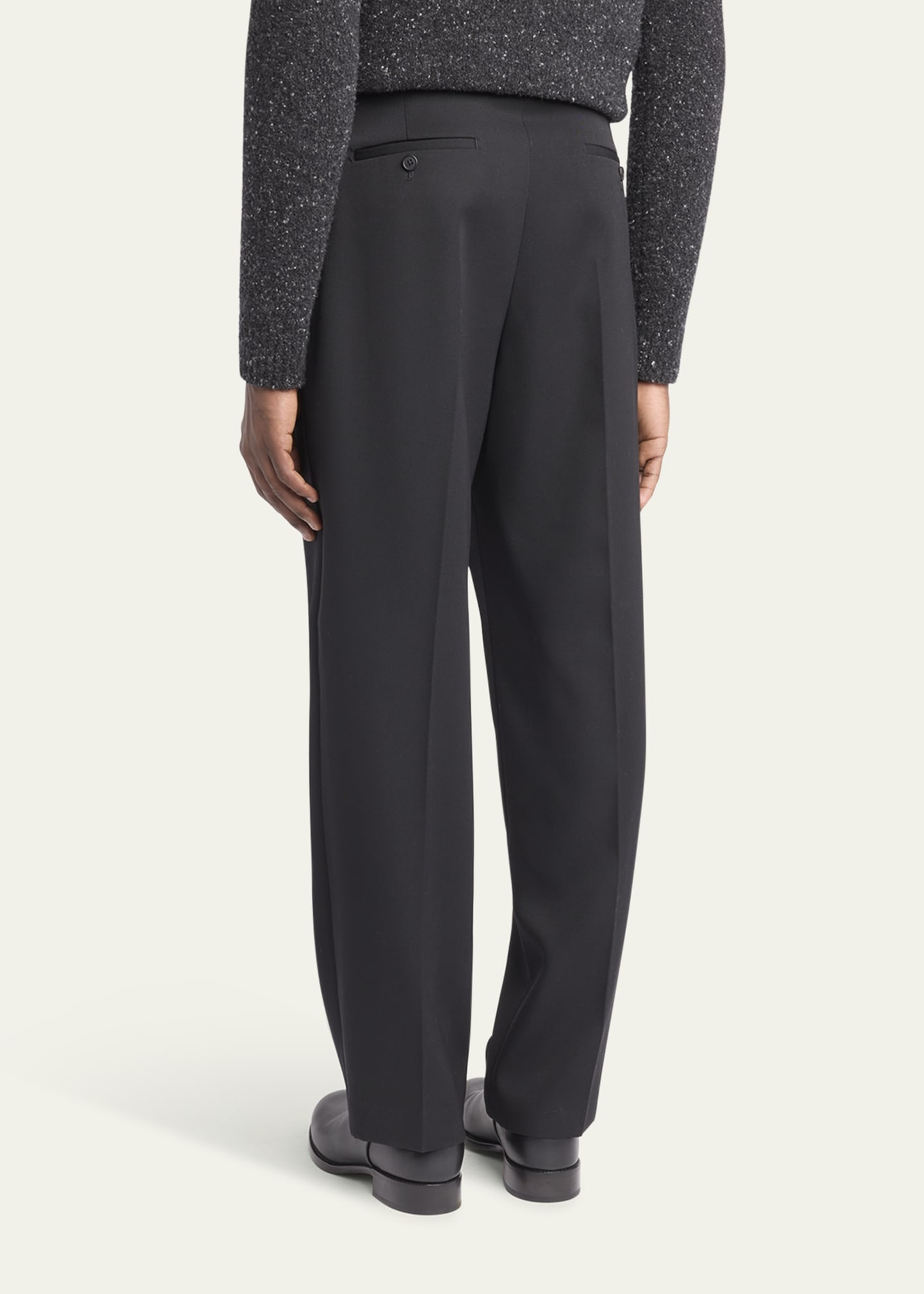 Men's Zev Wool Double-Pleated Trousers - 3