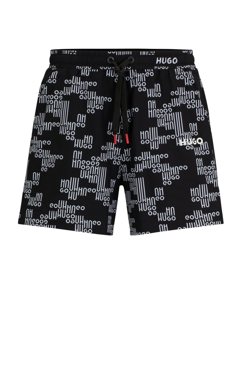FULLY LINED SWIM SHORTS WITH ALL-OVER LOGOS 1