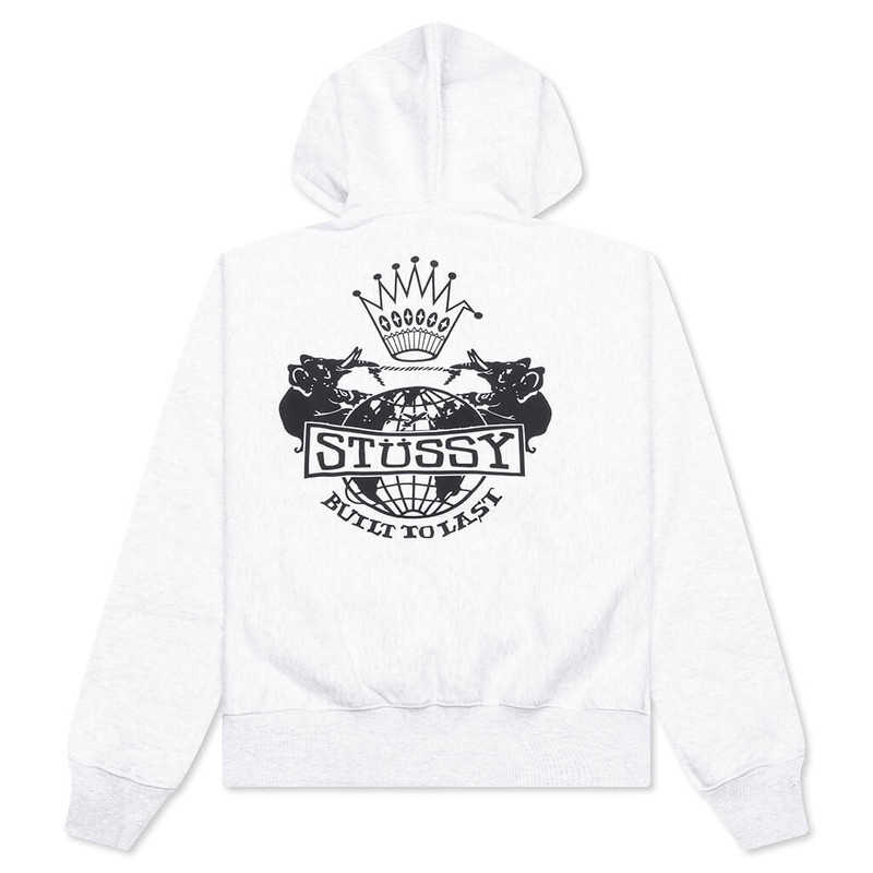 Stüssy BUILT TO LAST ZIP HOODIE - ASH HEATHER outlook