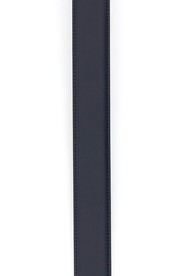 FERRAGAMO Midnight blue leather reversible belt