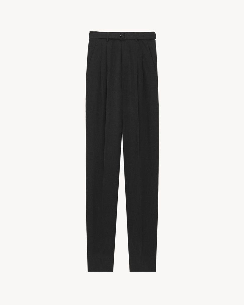 BELTED PANTS IN COTTON POPLIN 1