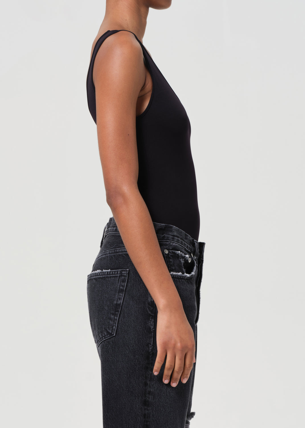 TORA TANK BODYSUIT IN BLACK - 4