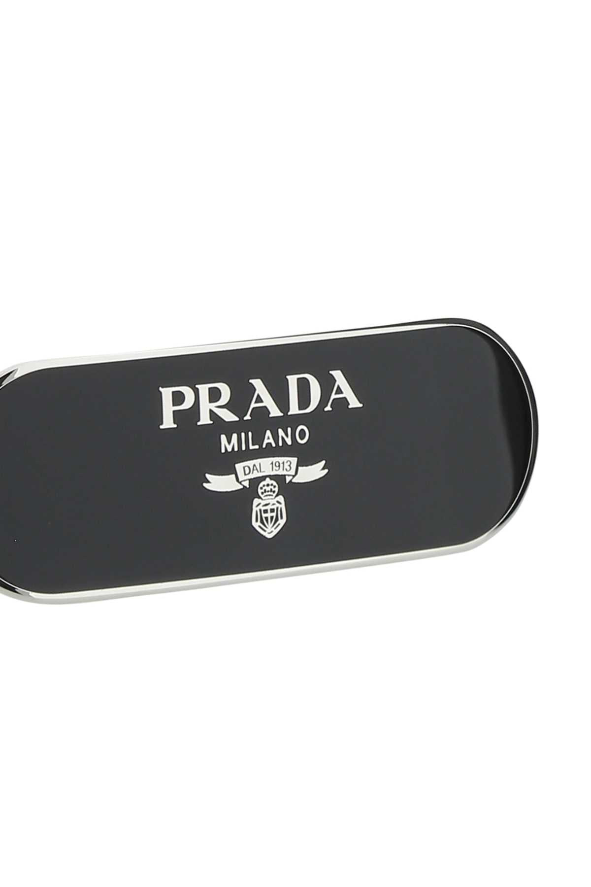 Prada Women Black Metal Hair Clip - 2