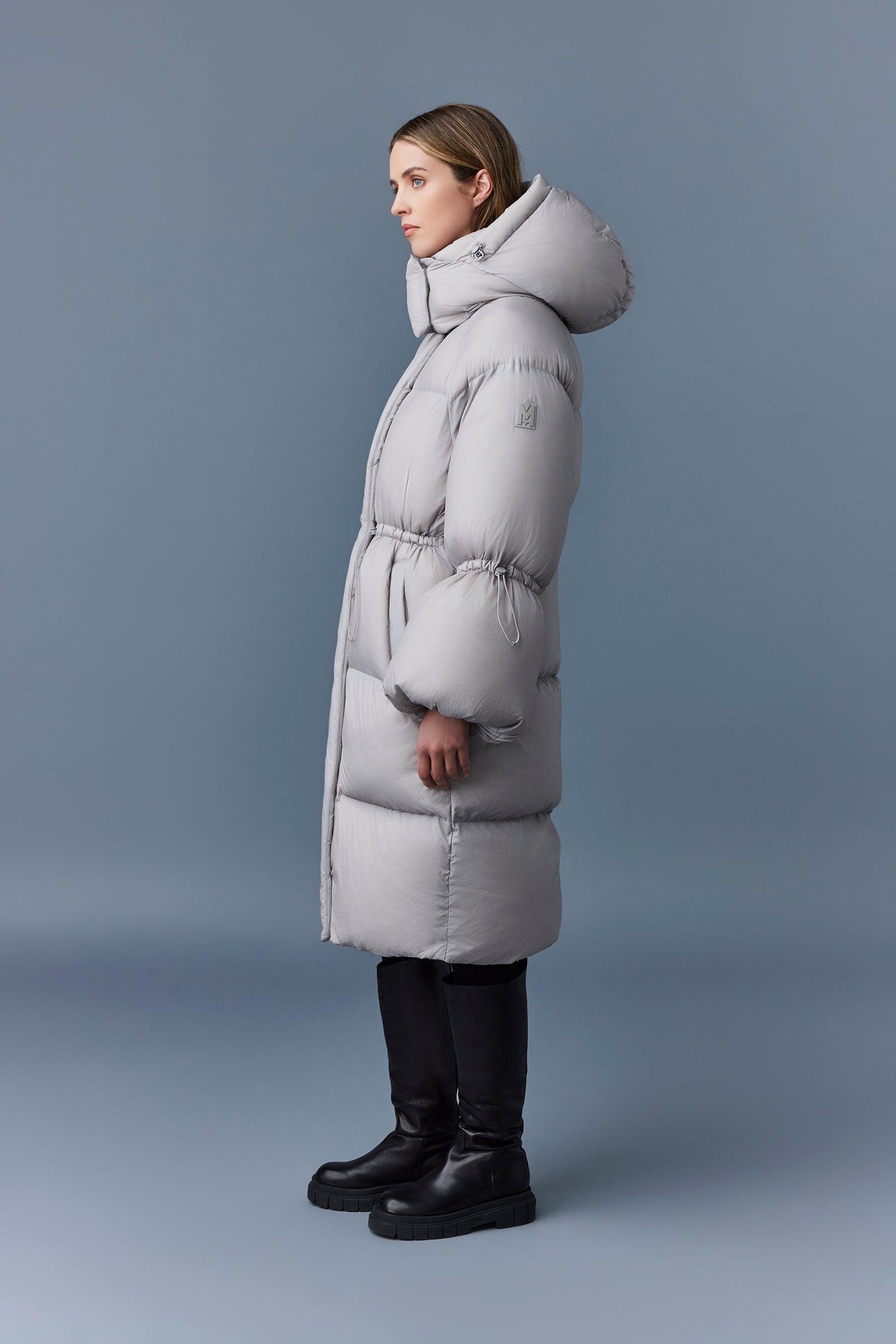 LENZI 2-in-1 down coat with removable hood - 3