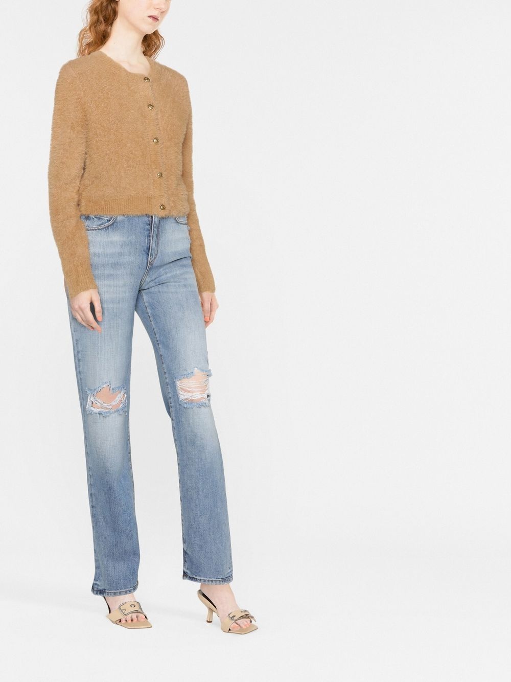 straight-leg ripped jeans - 2