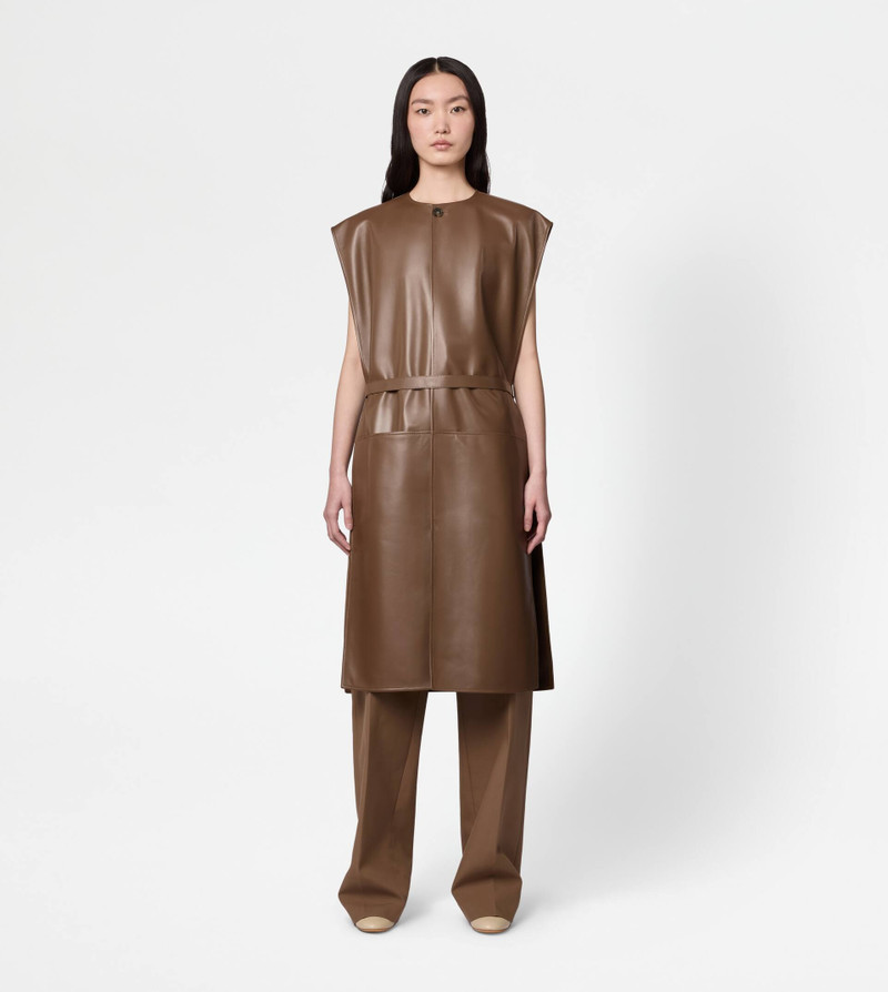 Tod's DRESS IN LEATHER - BROWN outlook