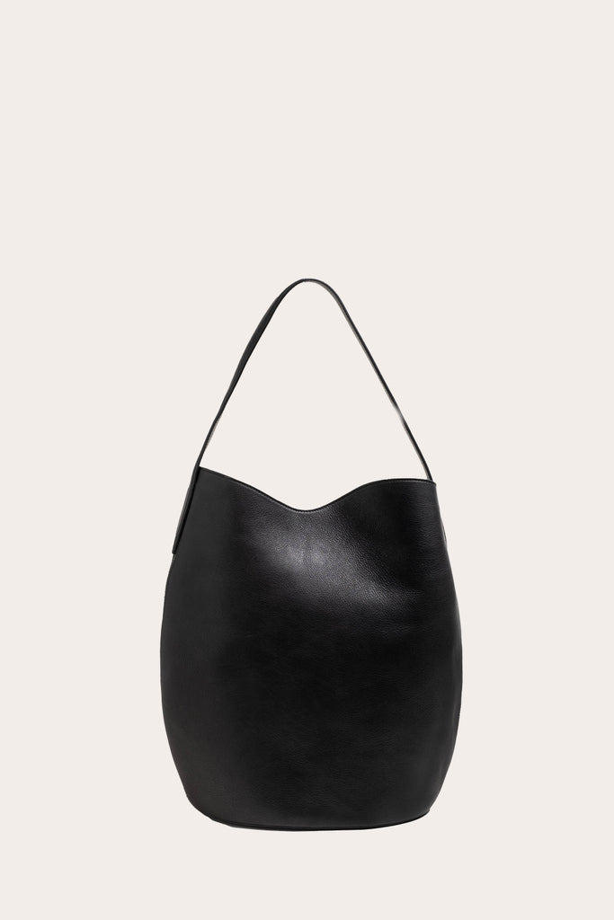BELTED BUCKET BAG LARGE BLACK - 4