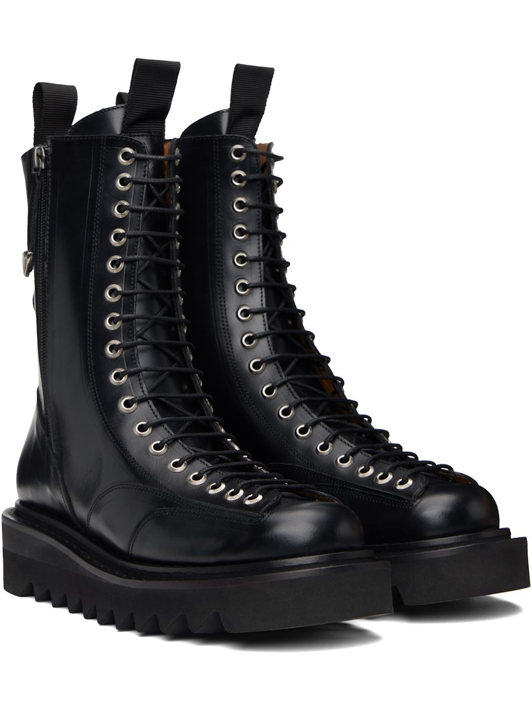 Black Leather Boots - 4
