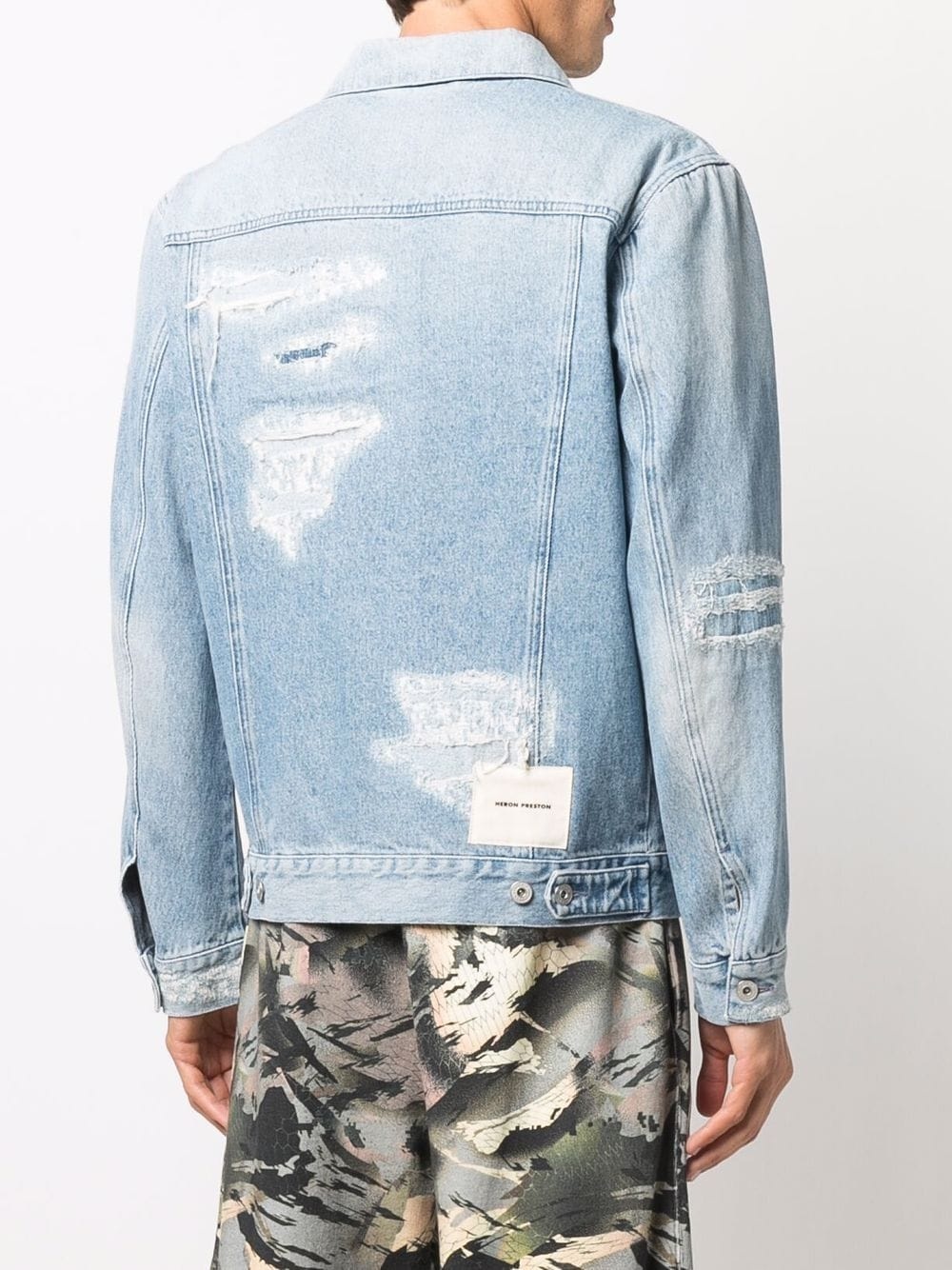 distressed denim jacket - 4