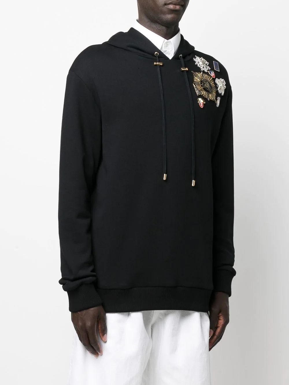 pin-embellished hoodie - 3