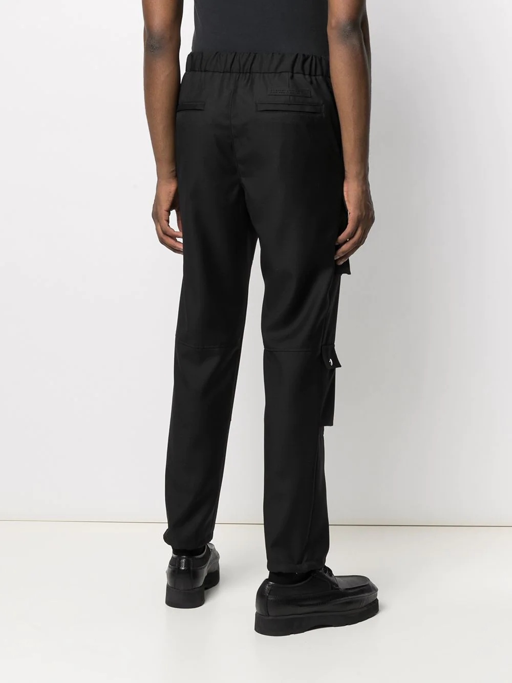 logo-patch cargo trousers - 4