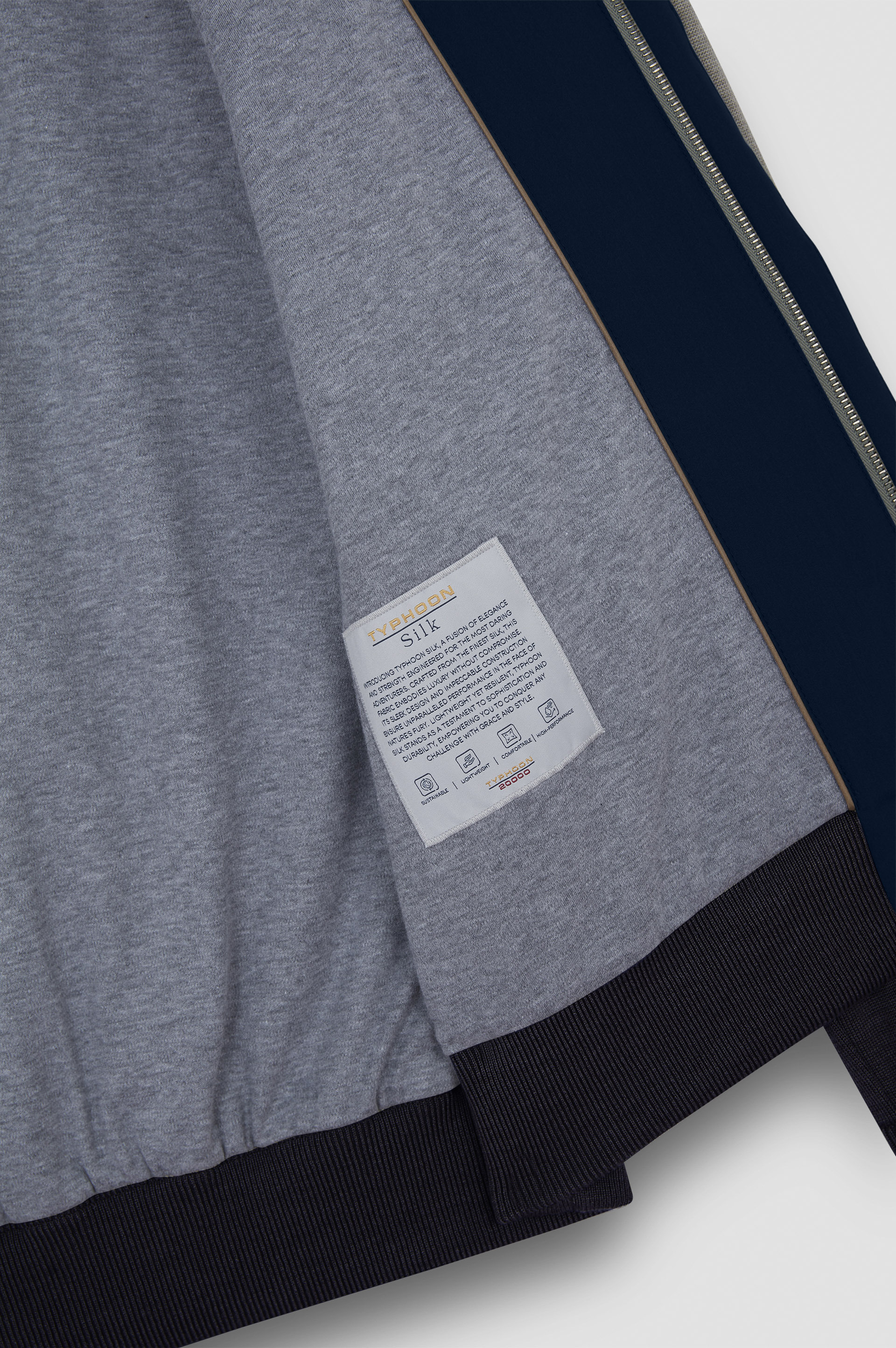 HYBRID ZIP-UP SHAKET IN TYPHOON® SILK, WOOL AND SILK - 6