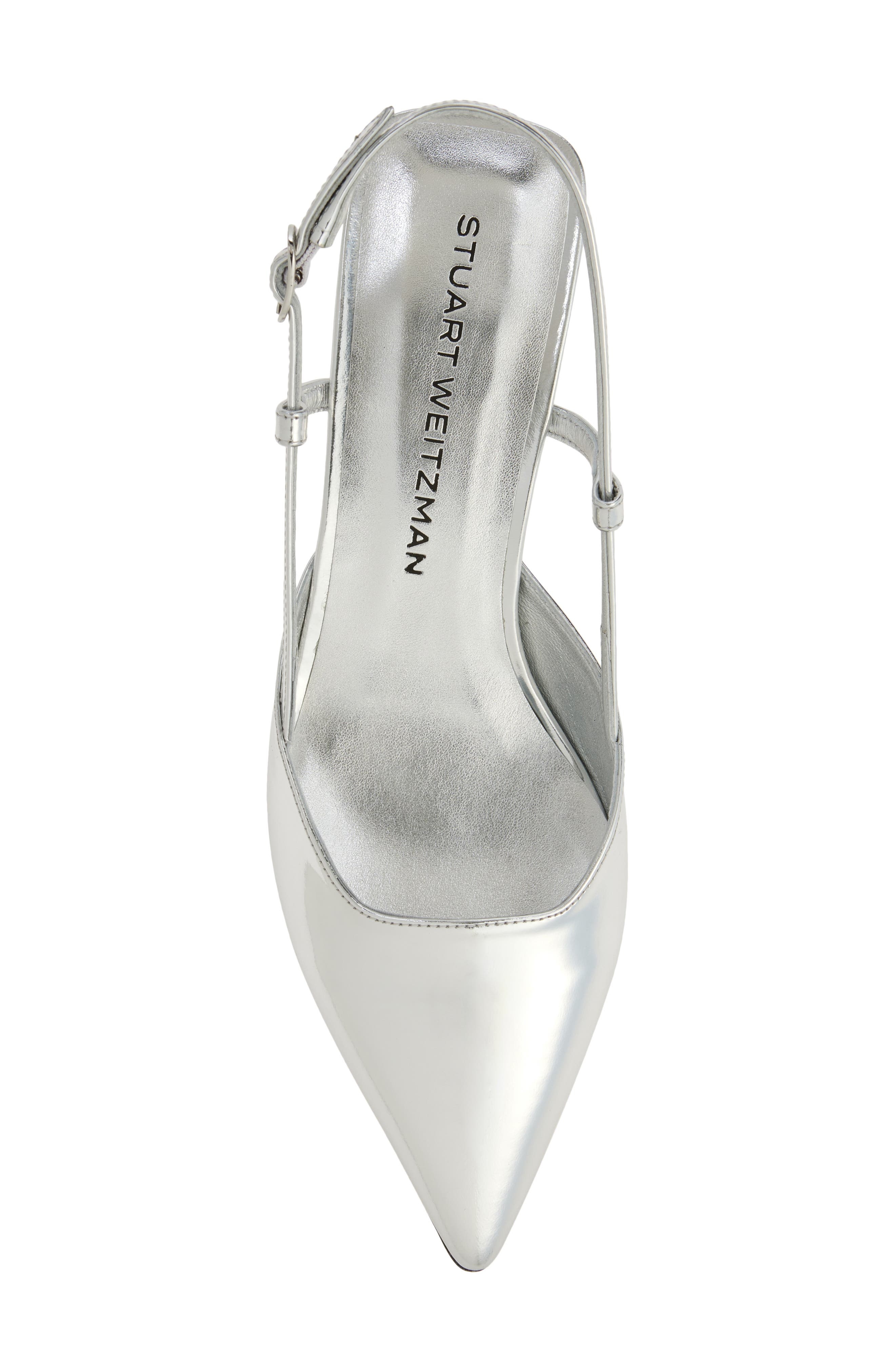 Stuart Weitzman Vinnie 50 Slingback Pump in Silver at Nordstrom - 5
