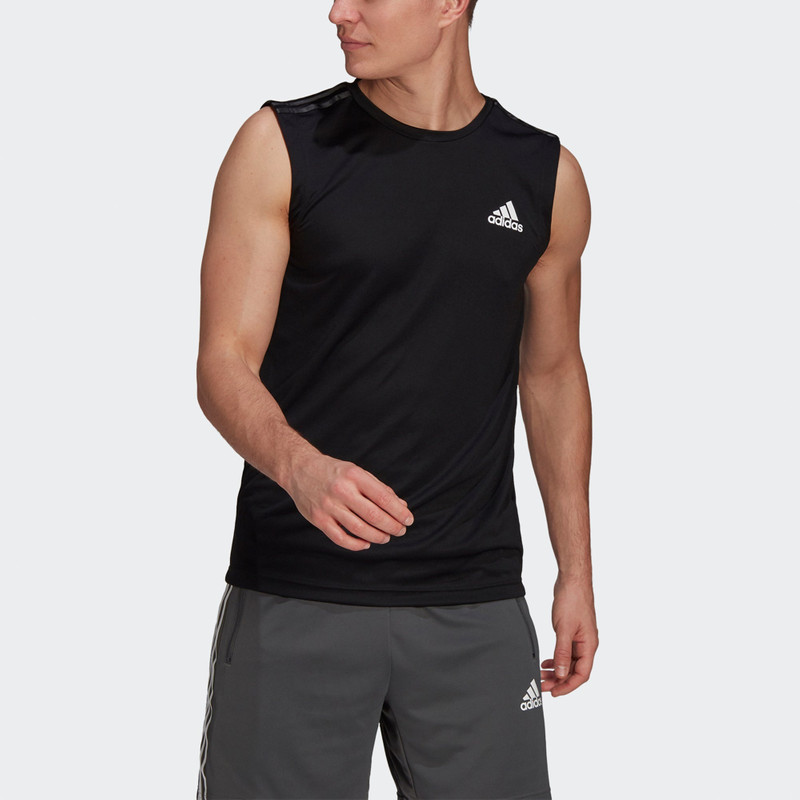 adidas adidas M 3s Tk Causual Sports Training Ventilate Sleeveness Vest Male Black GM2130 outlook