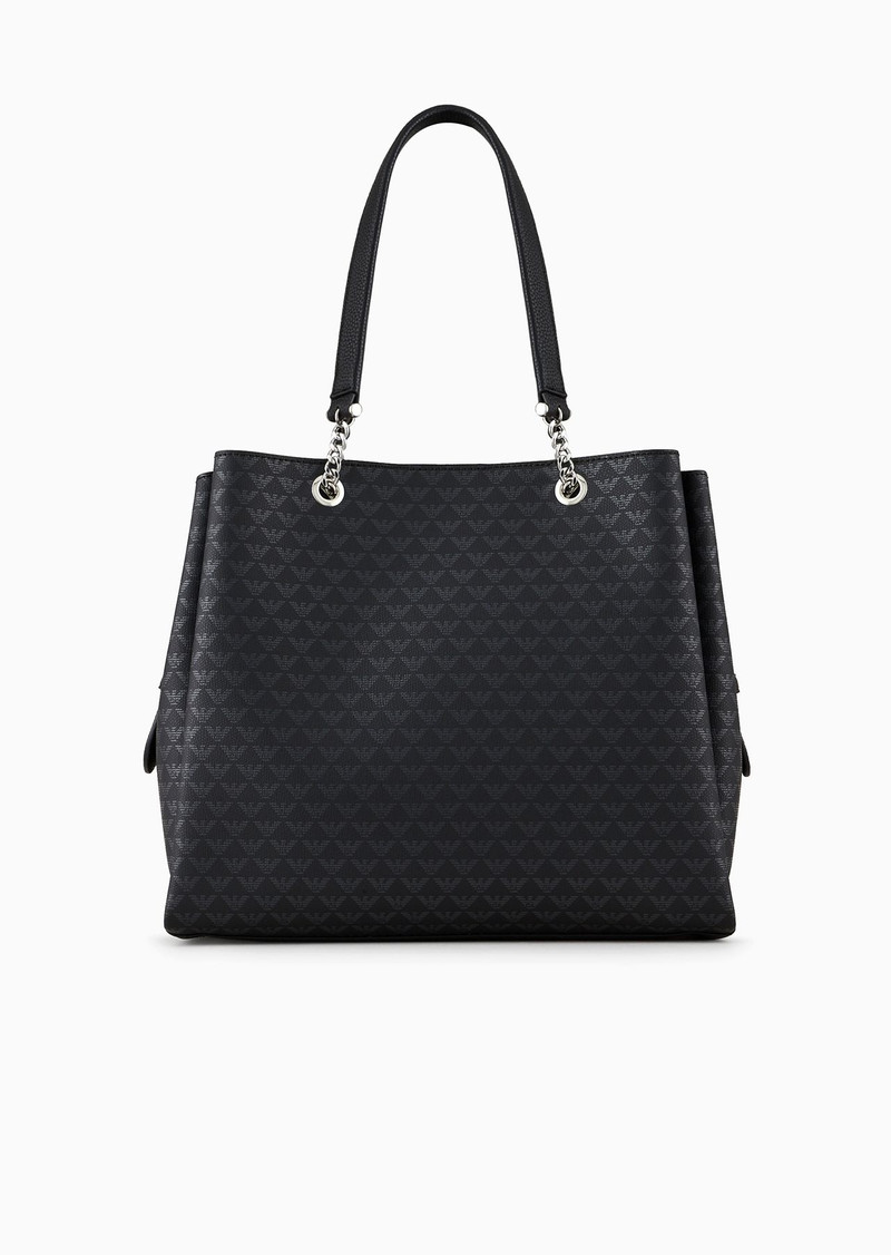 All-over eagle shopper bag with eagle charm 3