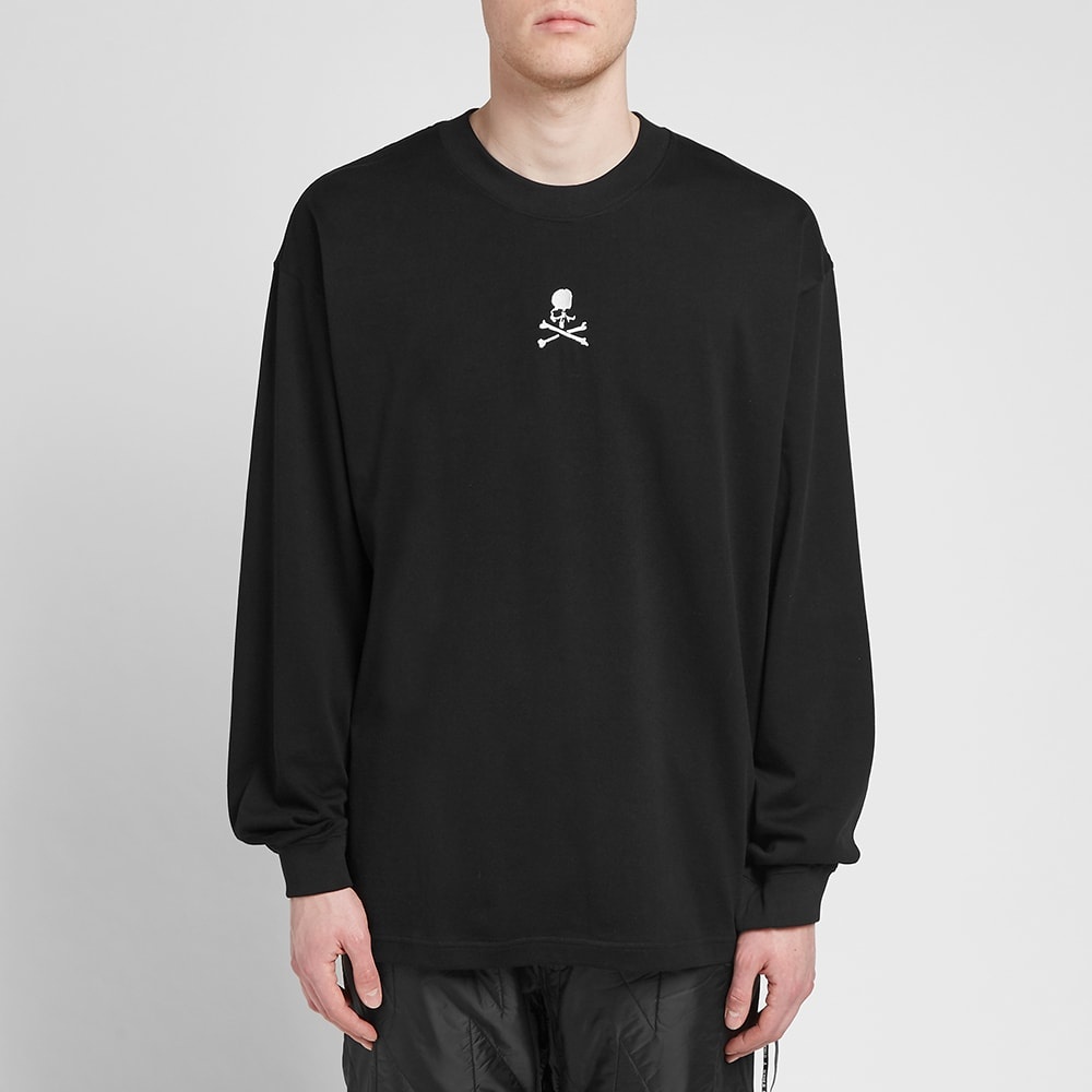 MASTERMIND WORLD Long Sleeve Embroidered Skull Tee - 4