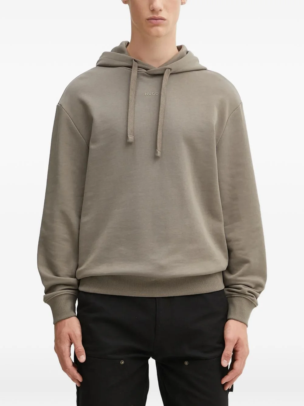 drawstring logo-detail hoodie - 1