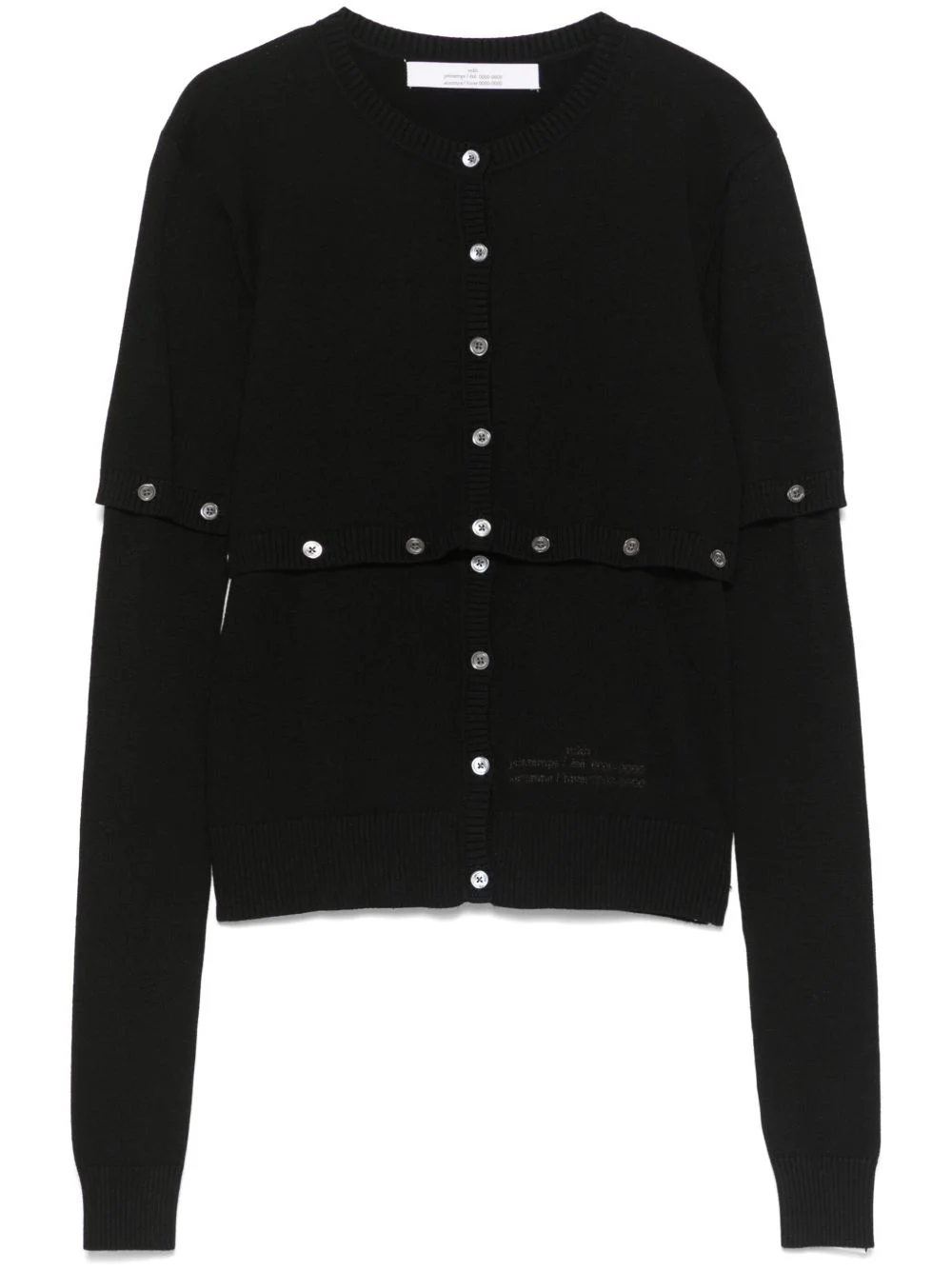 multi-button layer-effect cardigan - 1