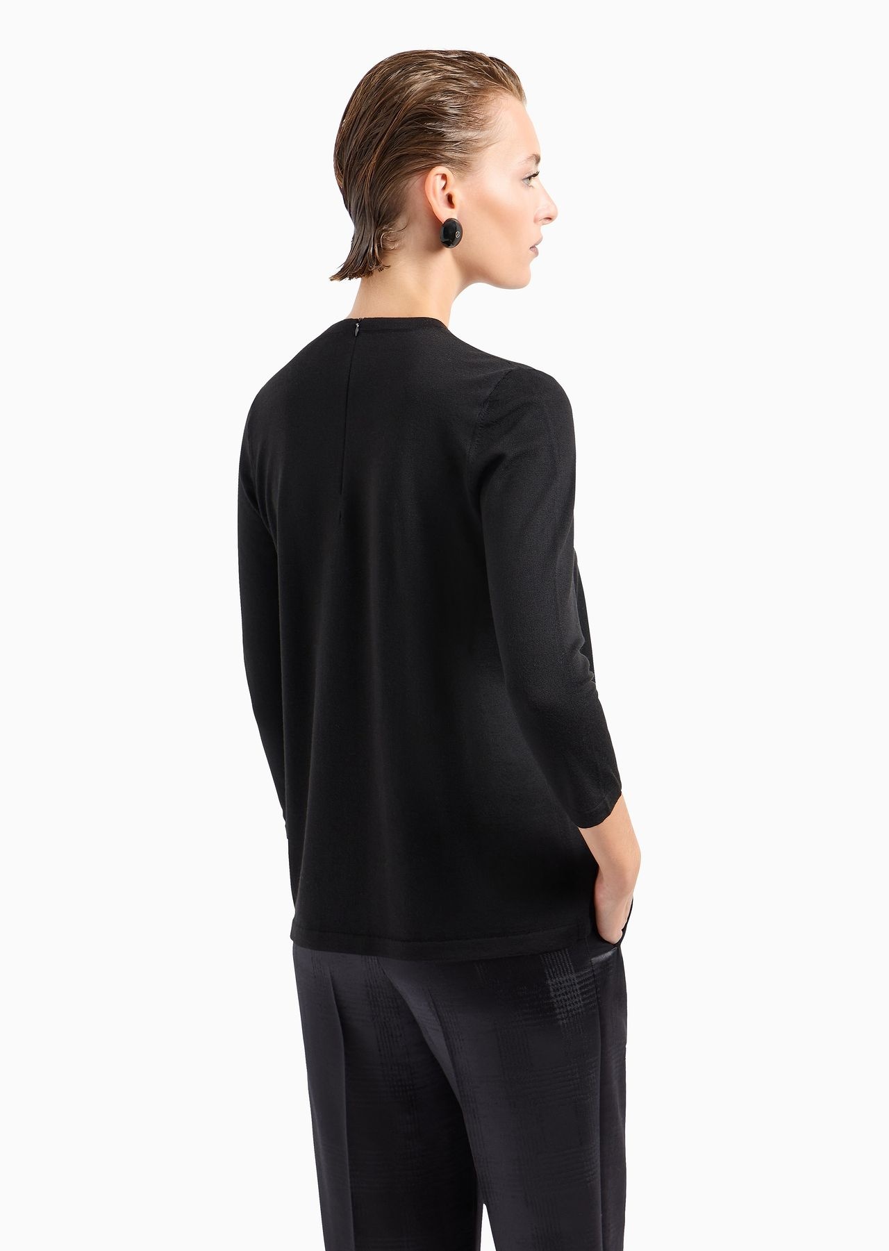 Virgin-wool, crew-neck jumper - 3
