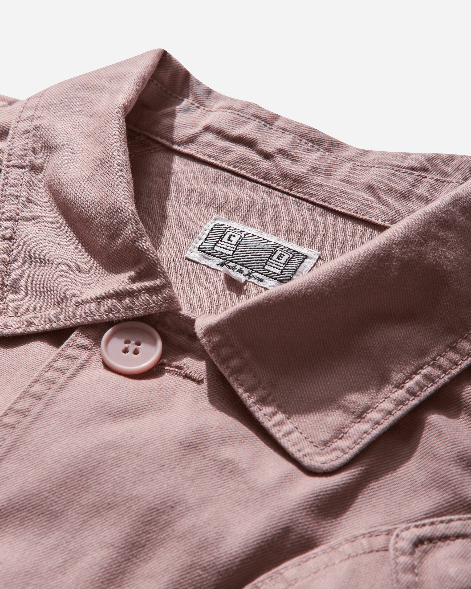 Men's Cutting Button Up Jacket Pink - 3