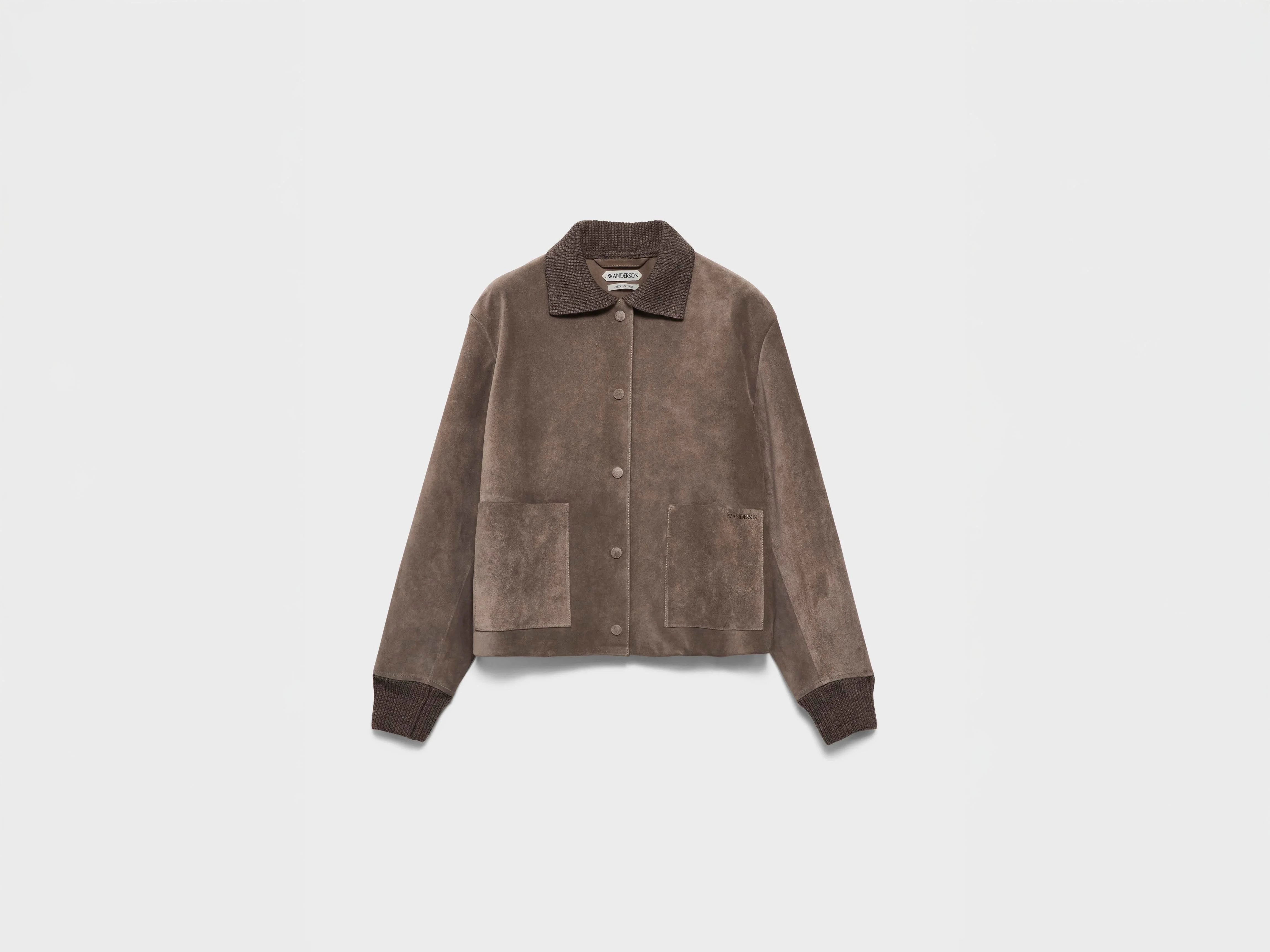 MENS SUEDE JACKET IN MOUSE GREY - 1