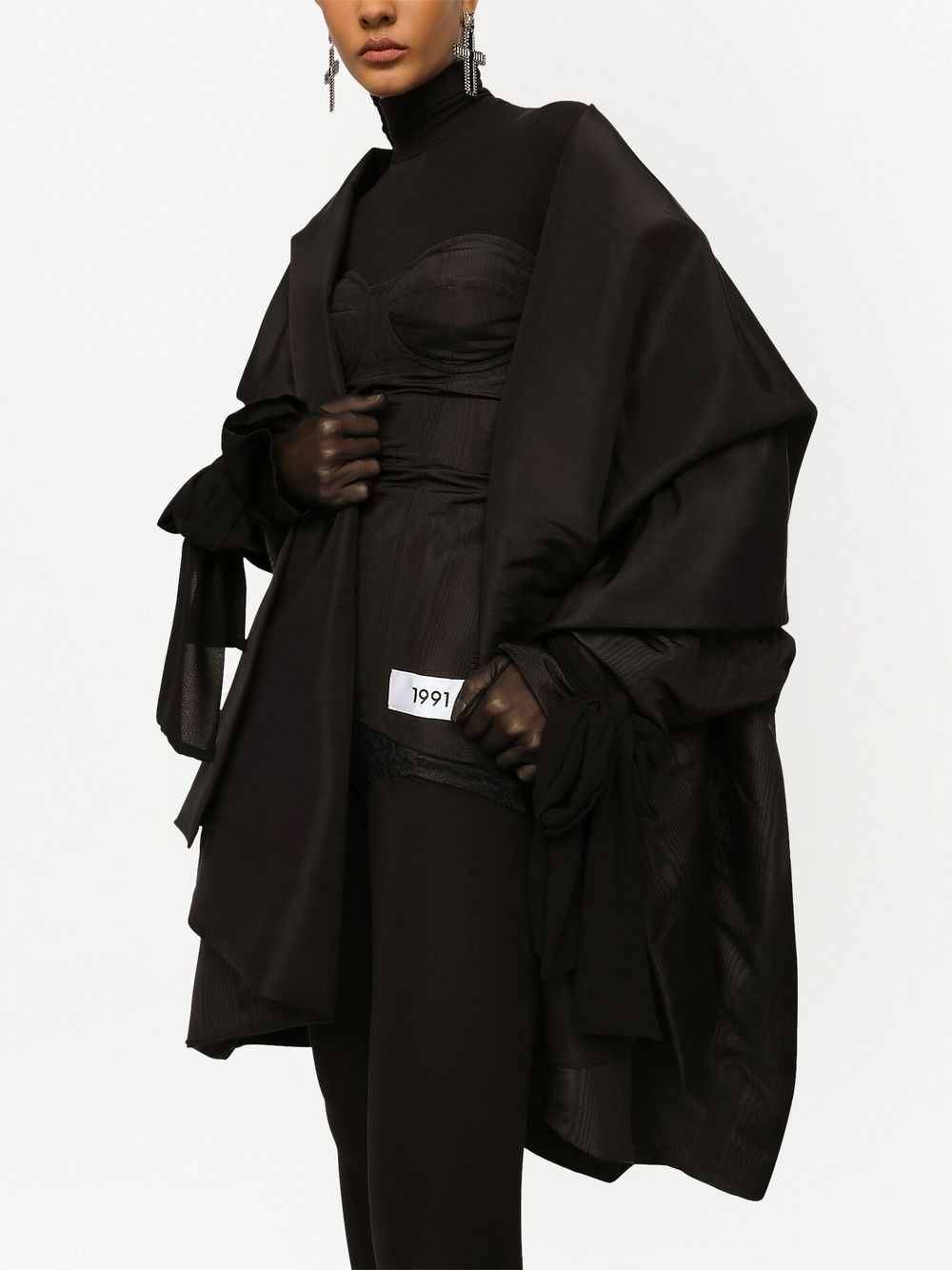 KIM DOLCE&GABBANA oversized open-front coat - 5