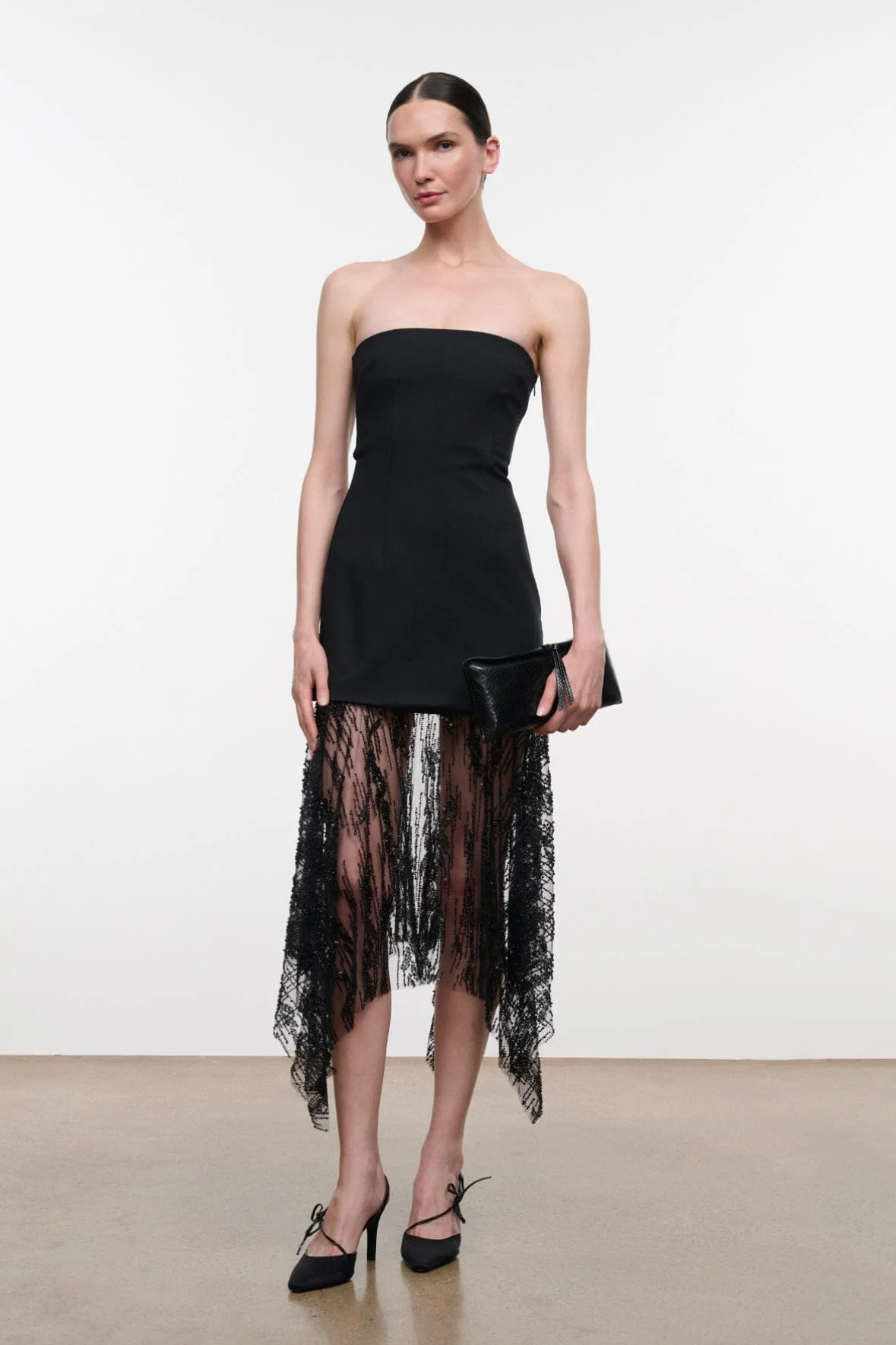 STAUD JOLIE DRESS BLACK - 1