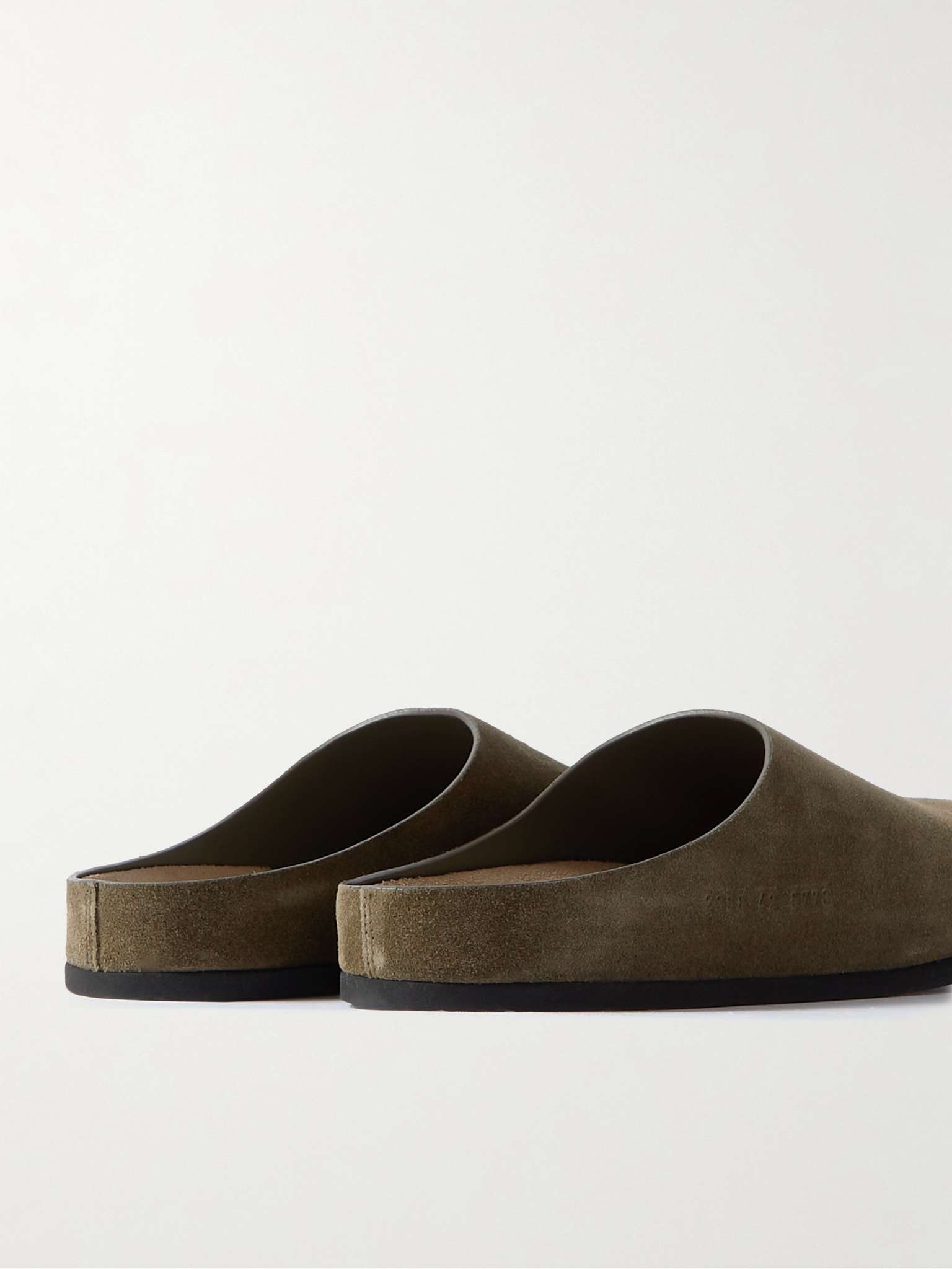 Logo-Debossed Suede Clogs - 5