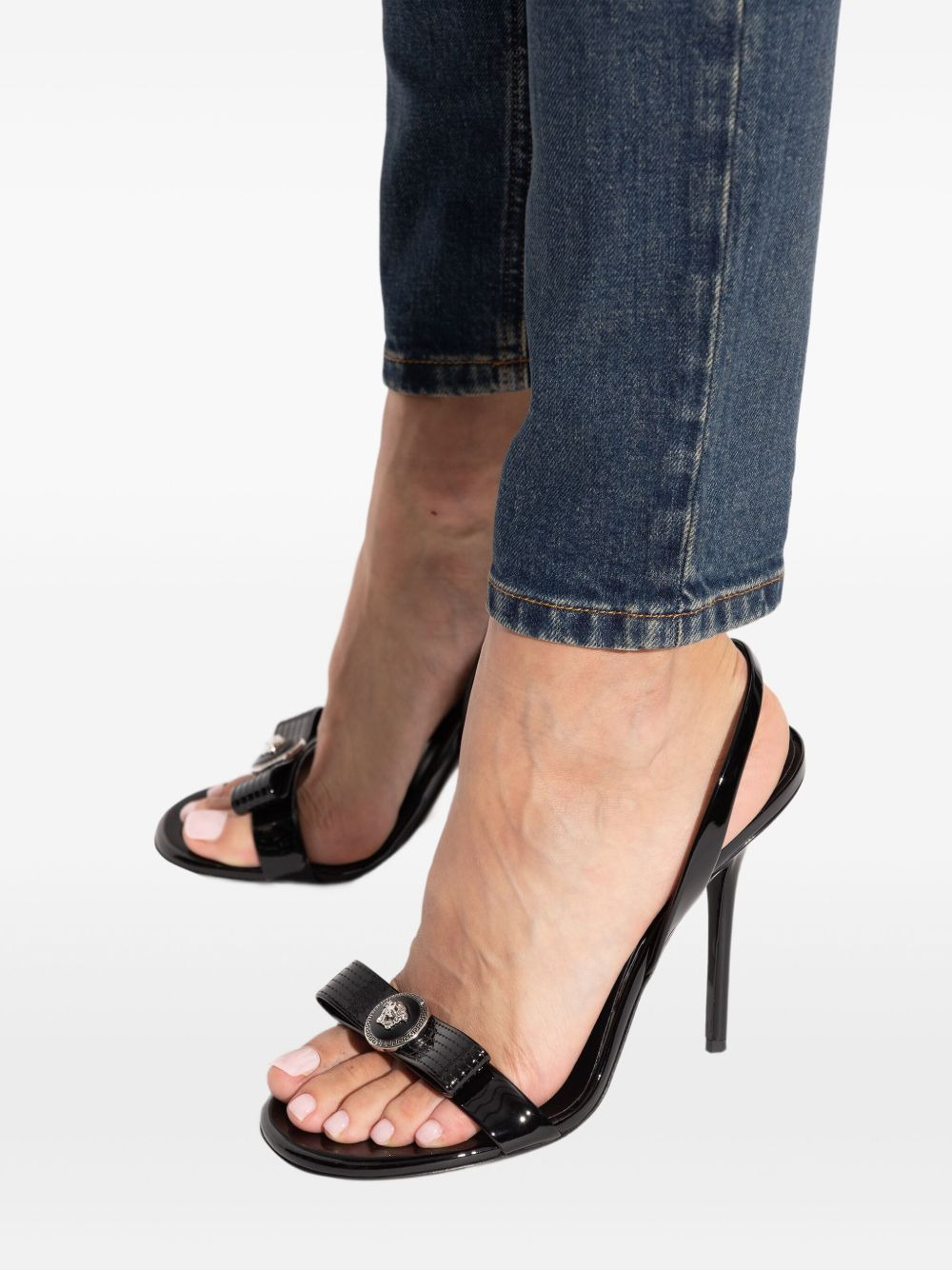 Medusa-bow slingback sandals - 4