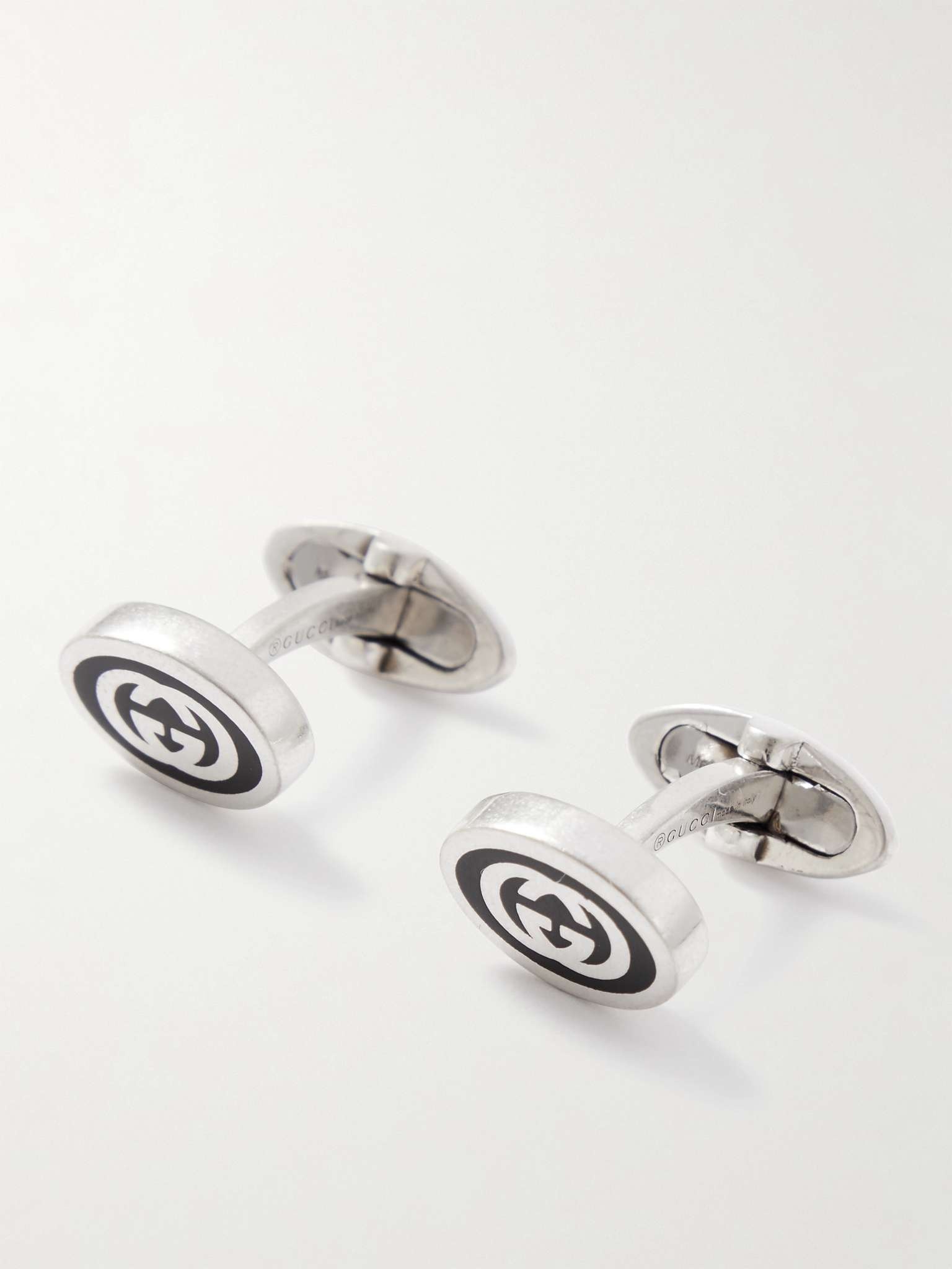 Sterling Silver and Enamel Cufflinks - 1