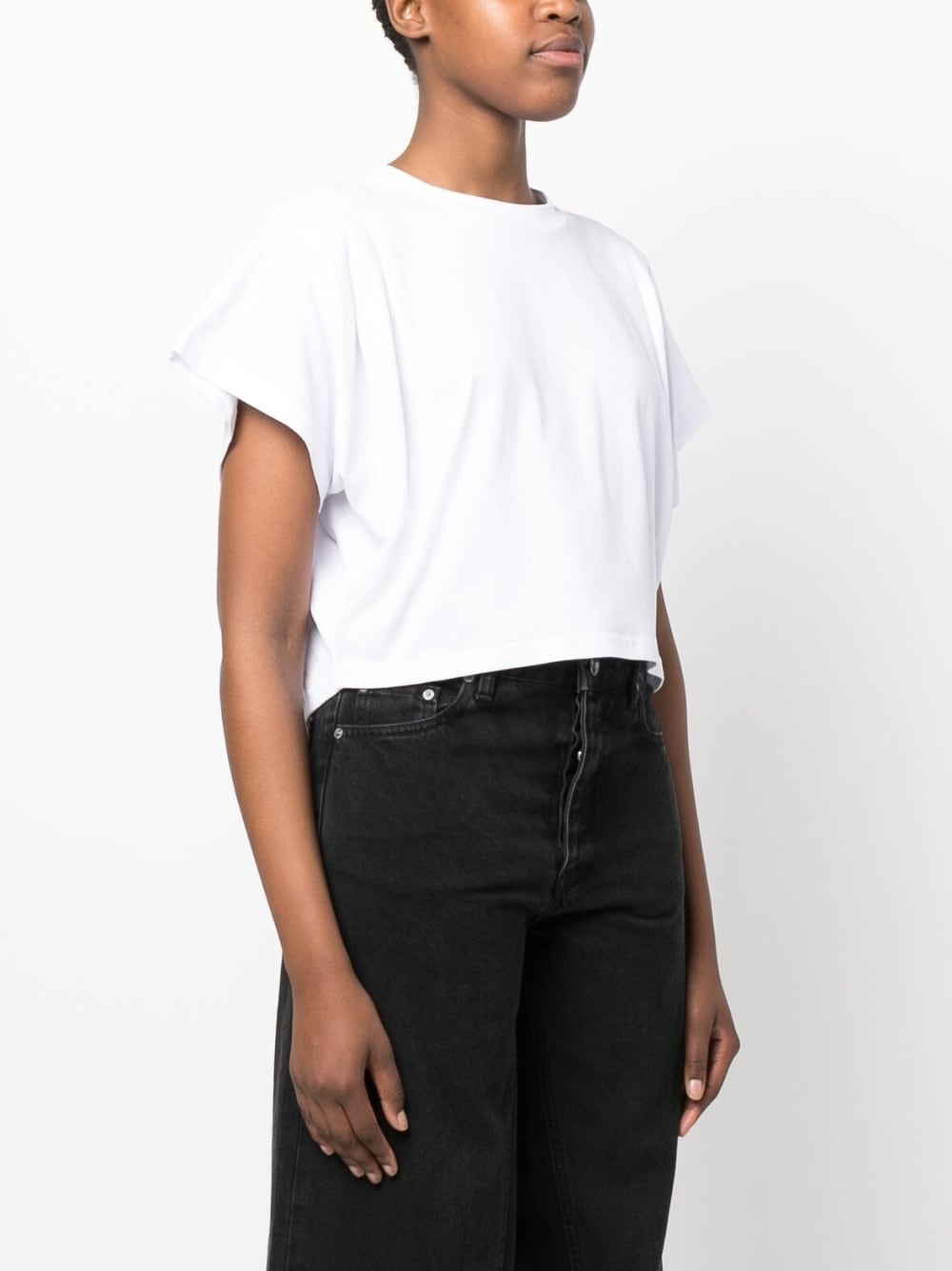 organic cotton cropped T-shirt - 3