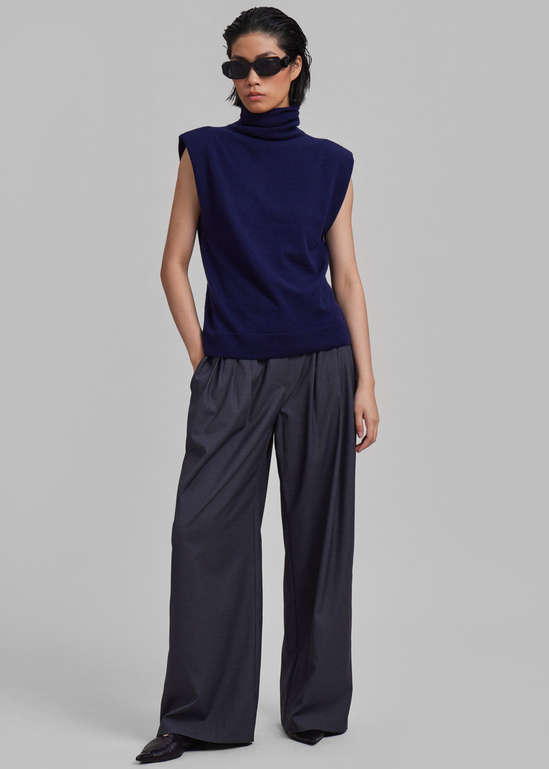 Nyla Pleated Pants - Charcoal 15
