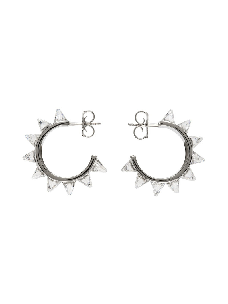 Silver Karma Hoop Earrings - 1