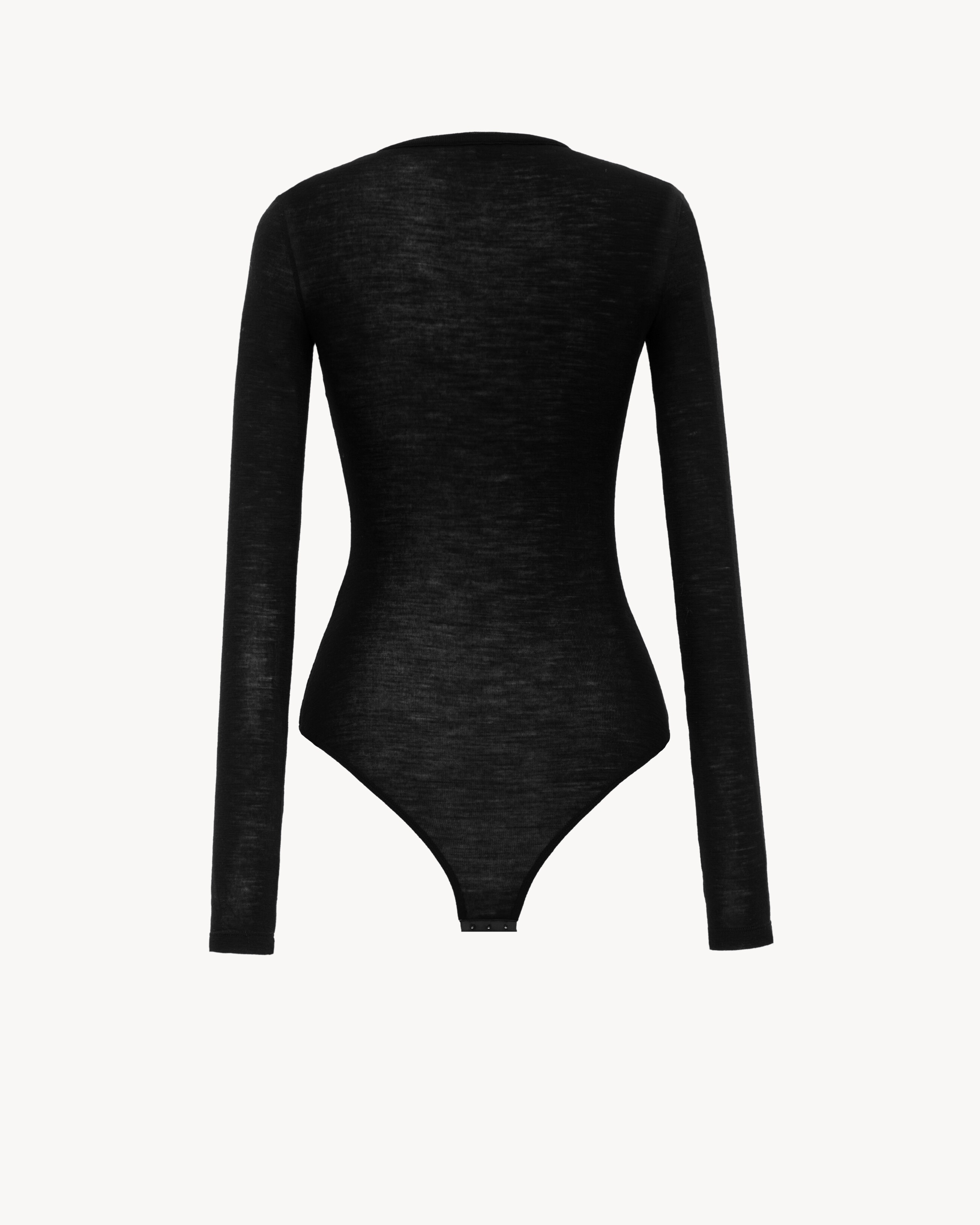 CREWNECK BODYSUIT IN WOOL JERSEY - 3