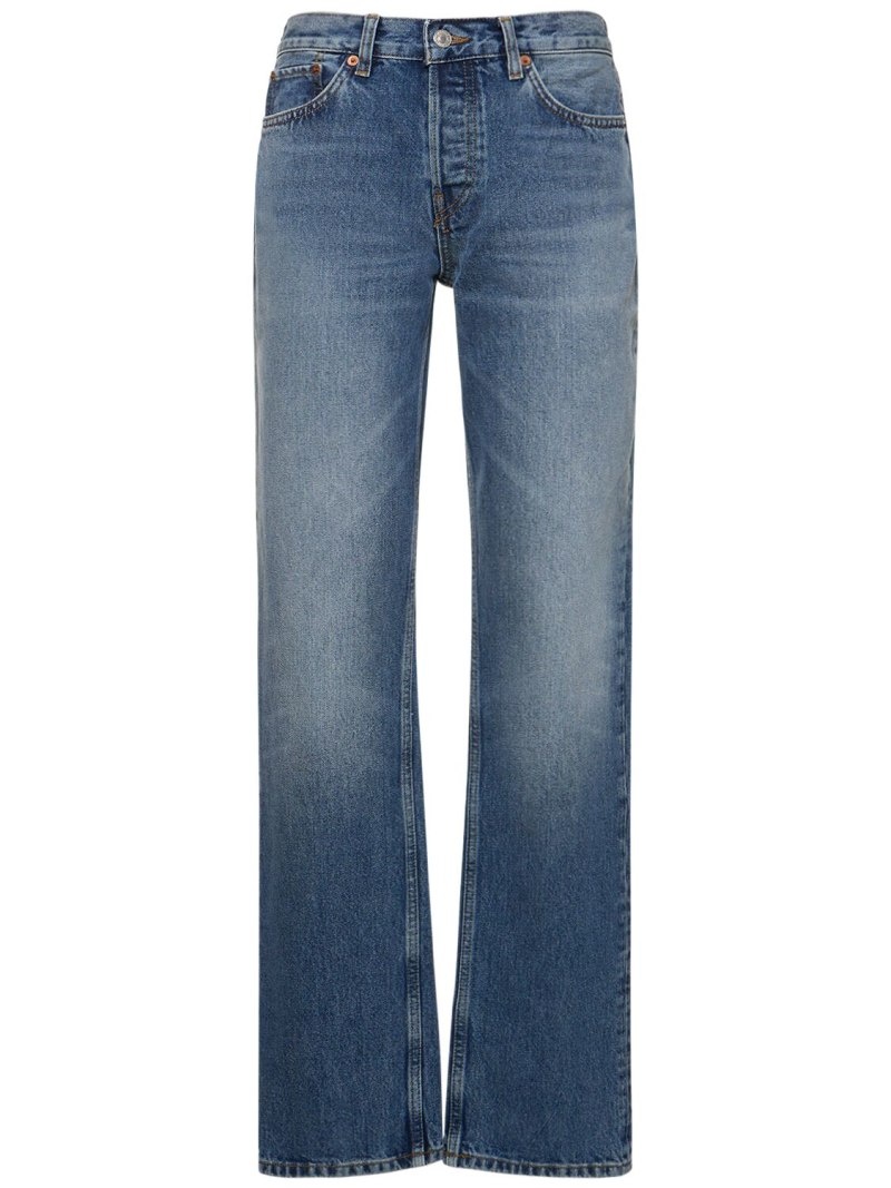 Easy straight cotton denim jeans - 1