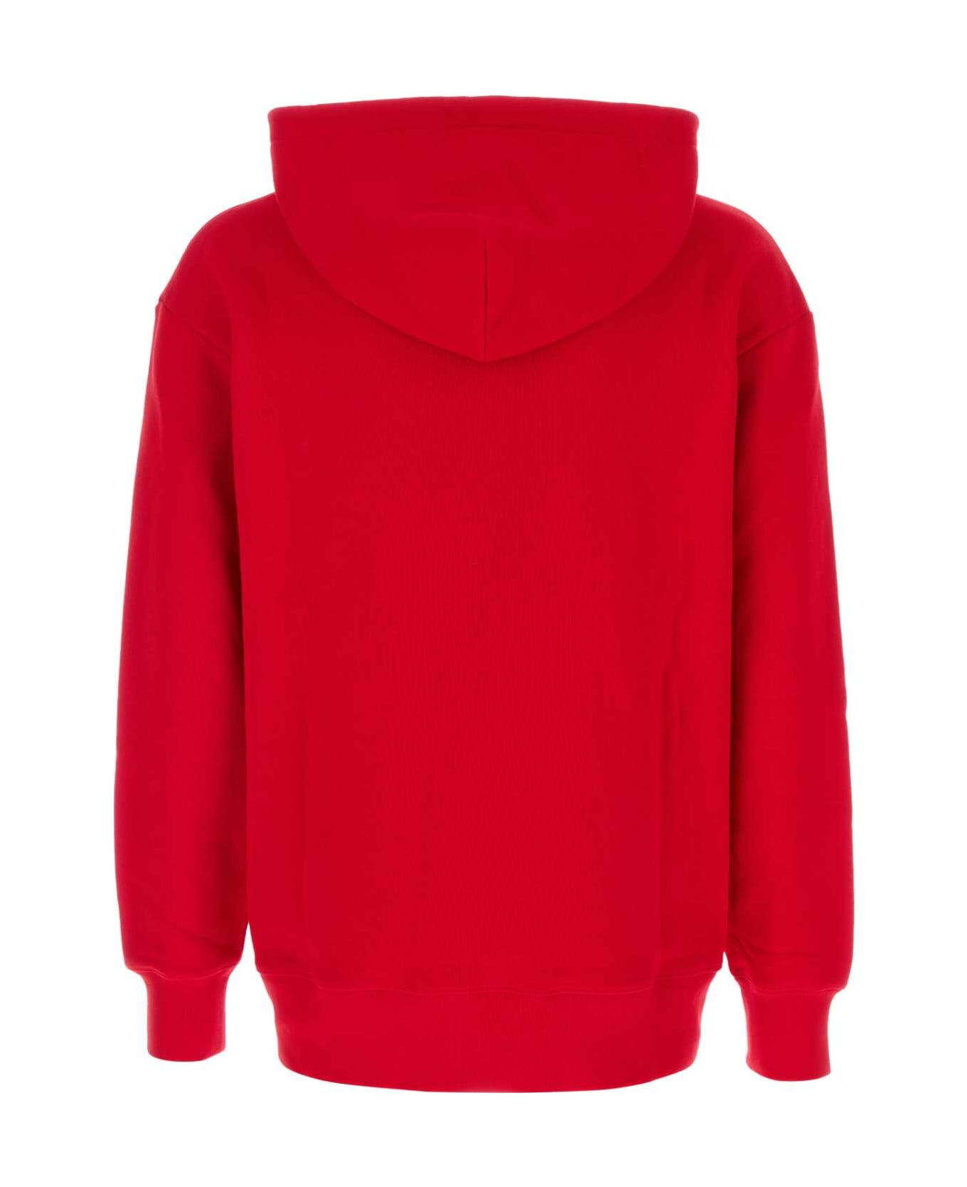 Red Cotton Sweatshirt - 2