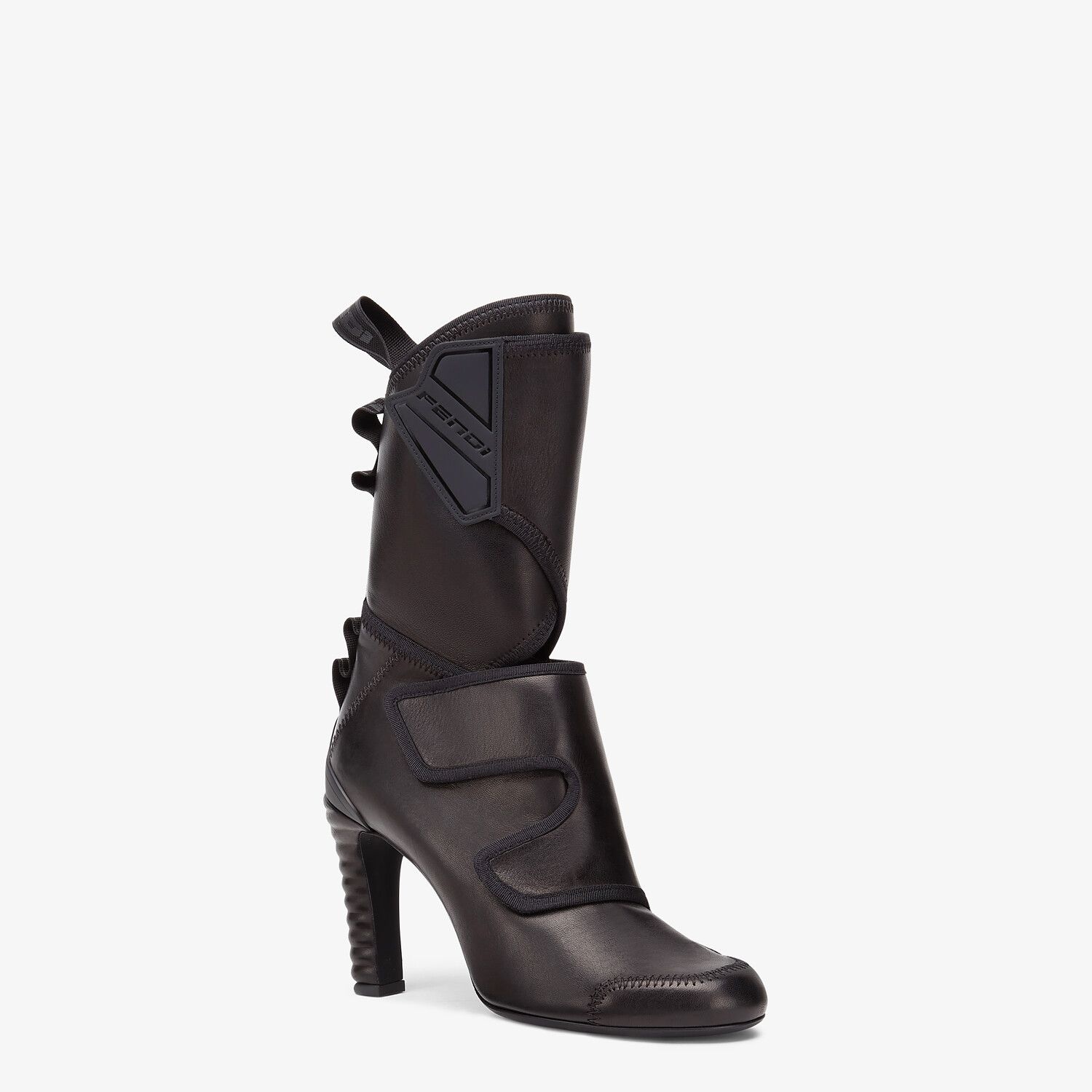 Black leather Promenade Booties - 2