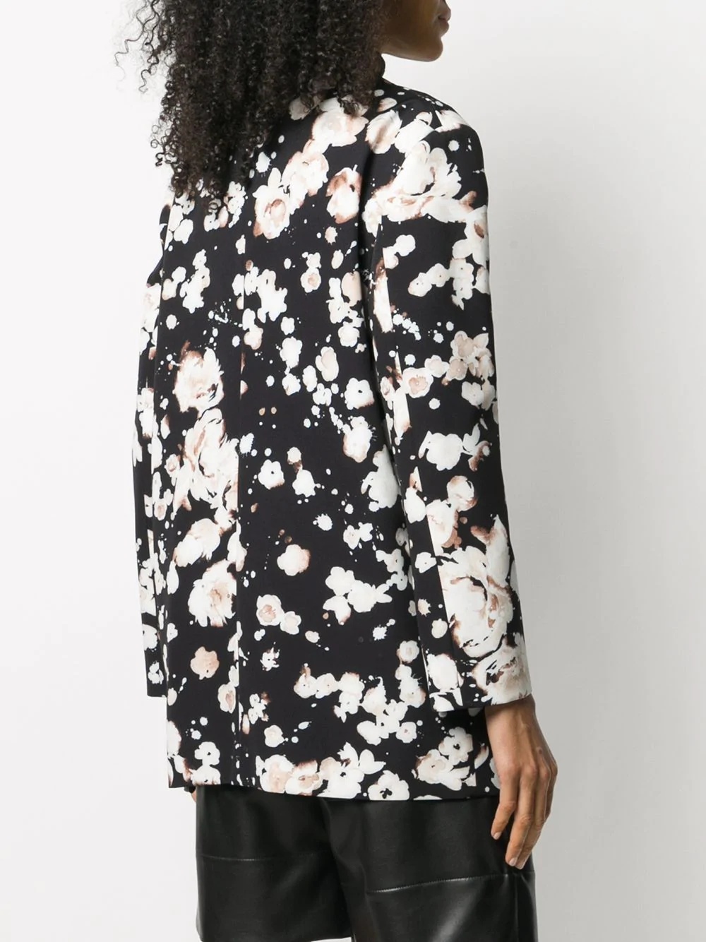 floral print oversized blazer - 4