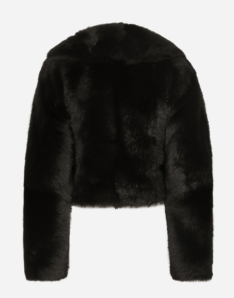 Dolce & Gabbana Short lambskin jacket with belt outlook