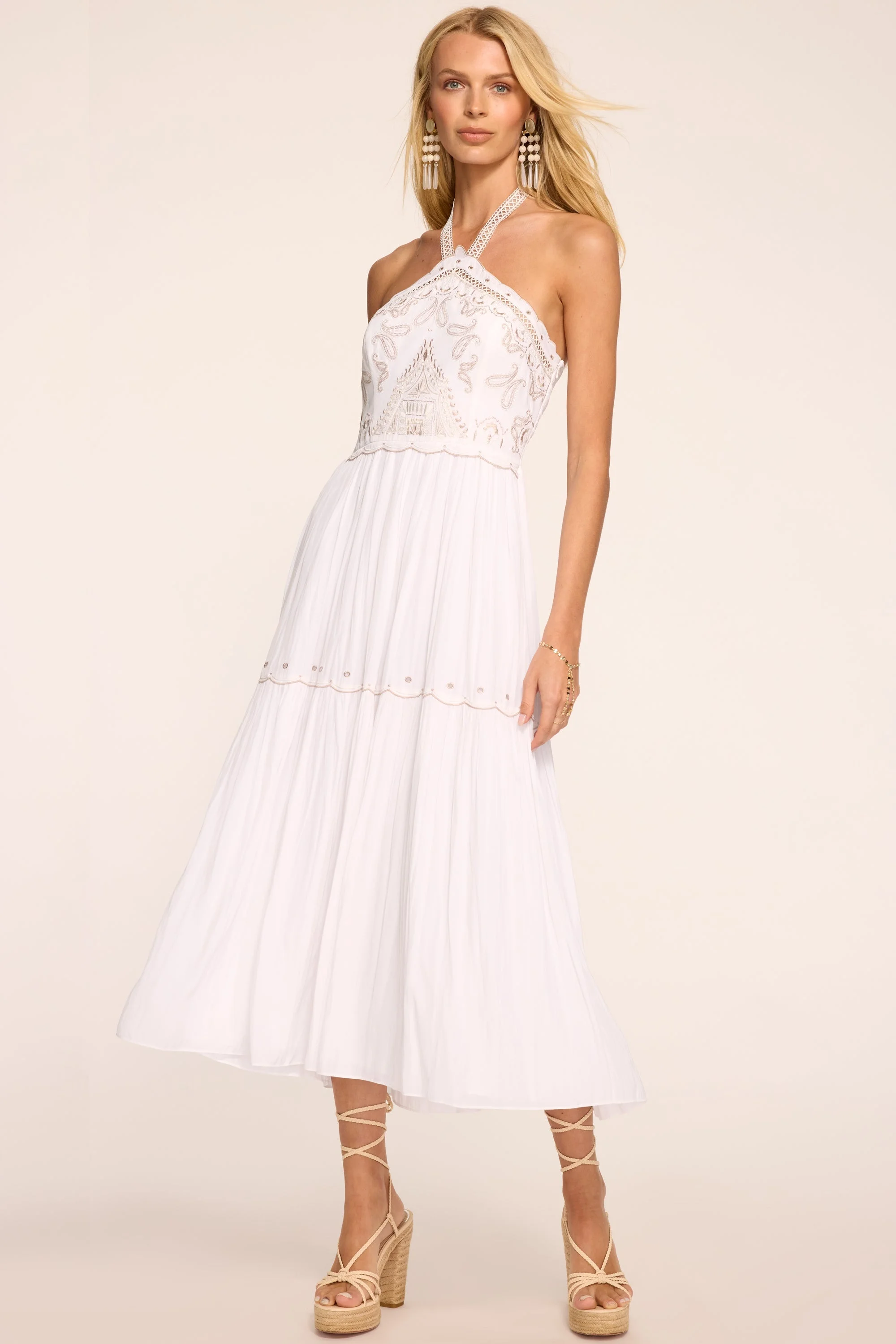 Kenna Embroidered Midi Dress - 1