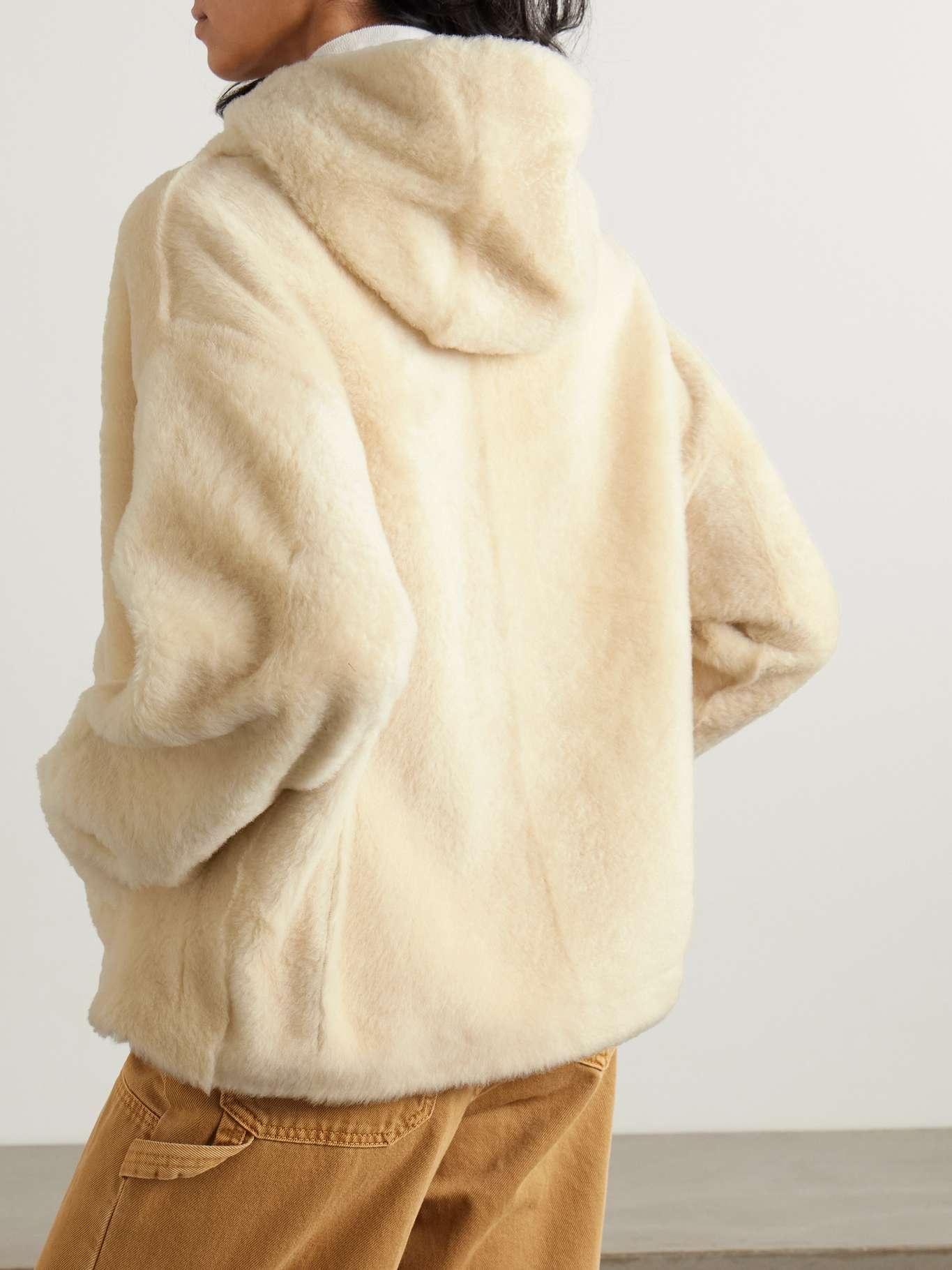 Hooded shearling jacket - 4