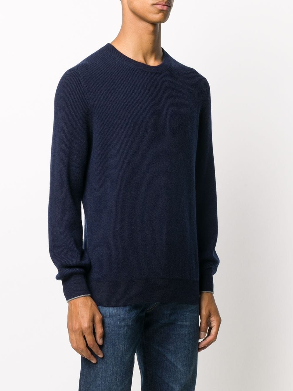 long-sleeve fitted jumper - 3