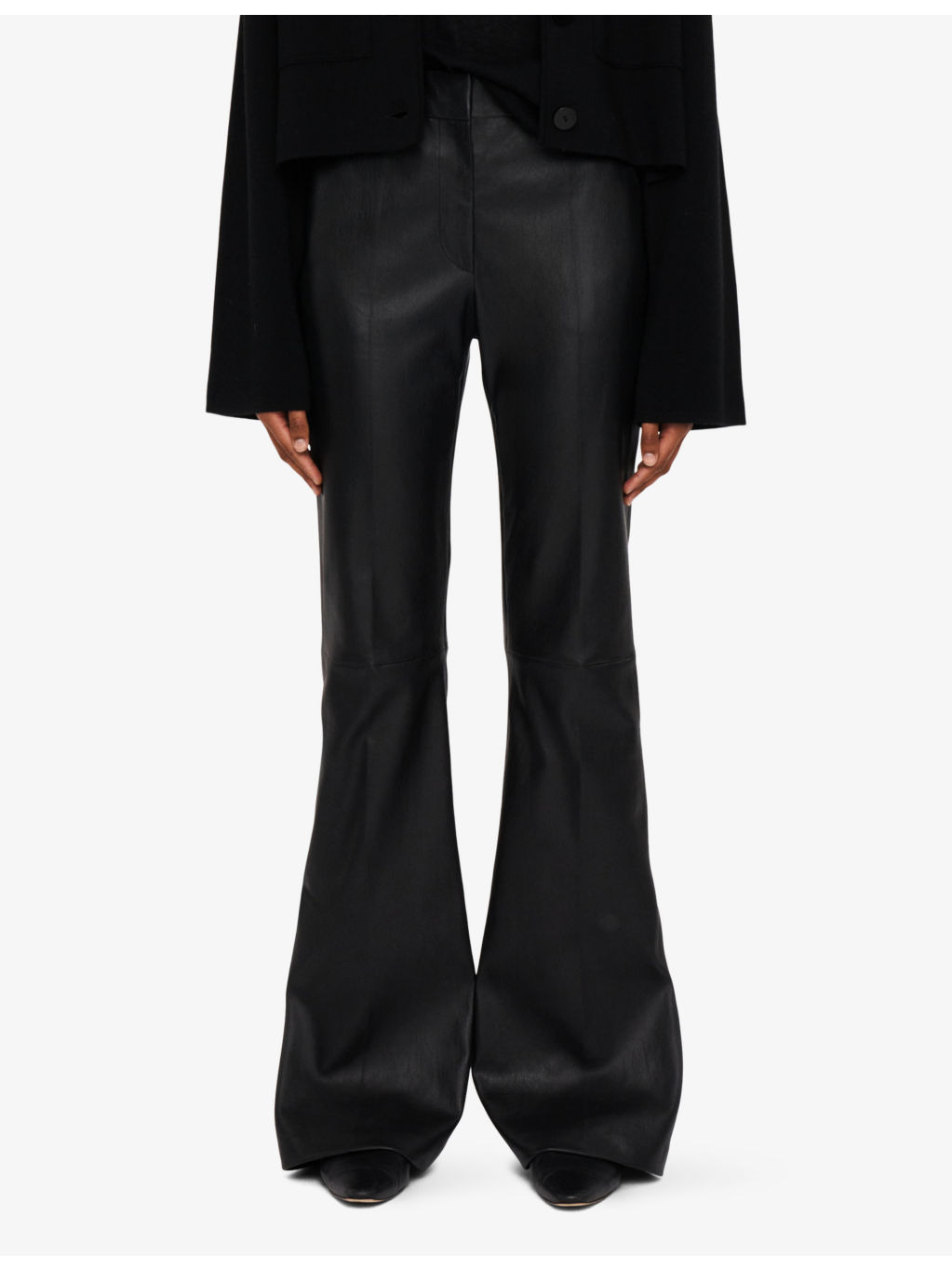 Tafira flared-leg leather trousers - 3