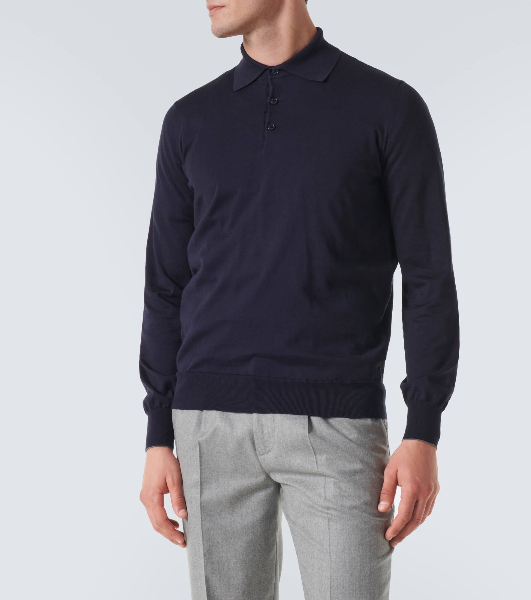 Cotton polo sweater - 3