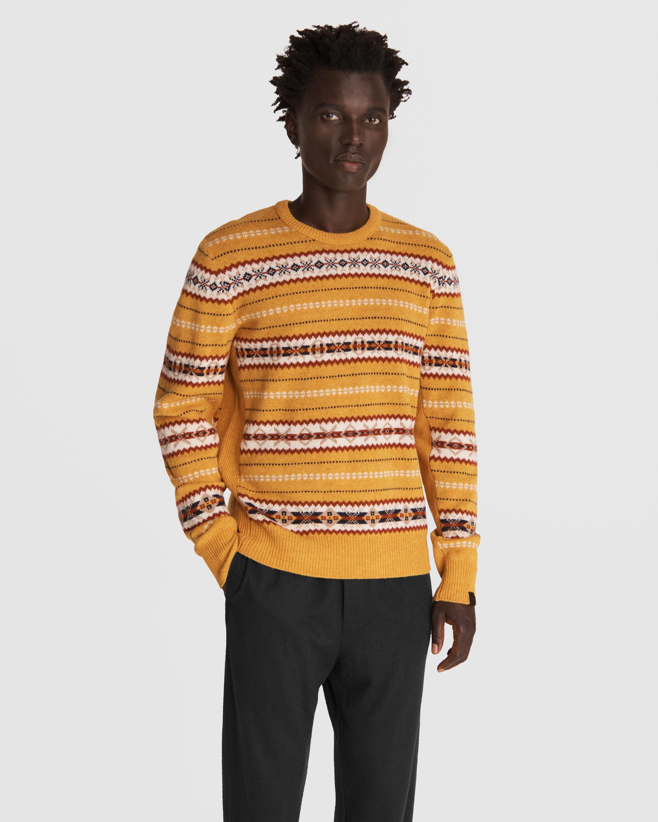 Wesley Wool Fair Isle Crew
Relaxed Fit Sweater - 2