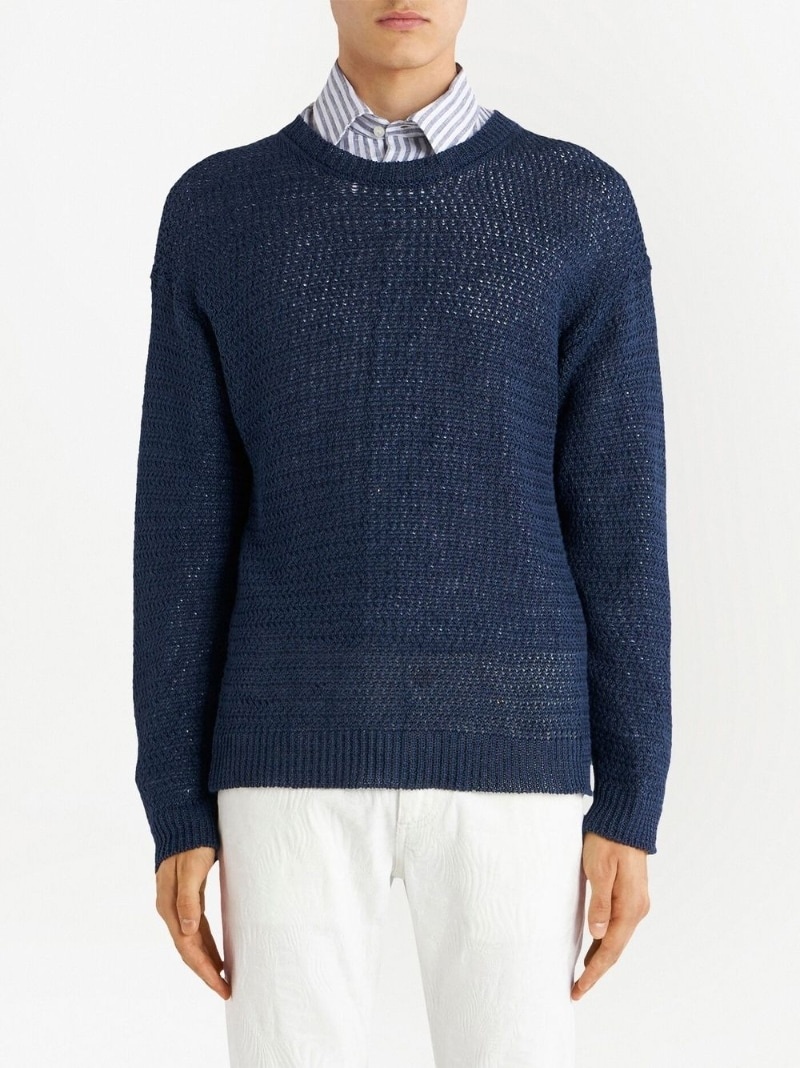 open-knit linen jumper - 2