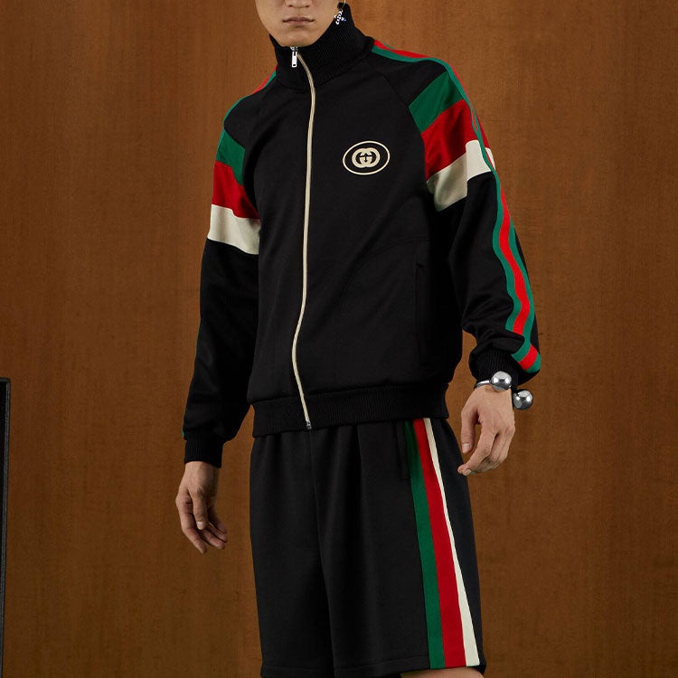 Gucci FW22 Neoprene zip jacket with Web 'Black' 698448-XJEEP-1152 - 5