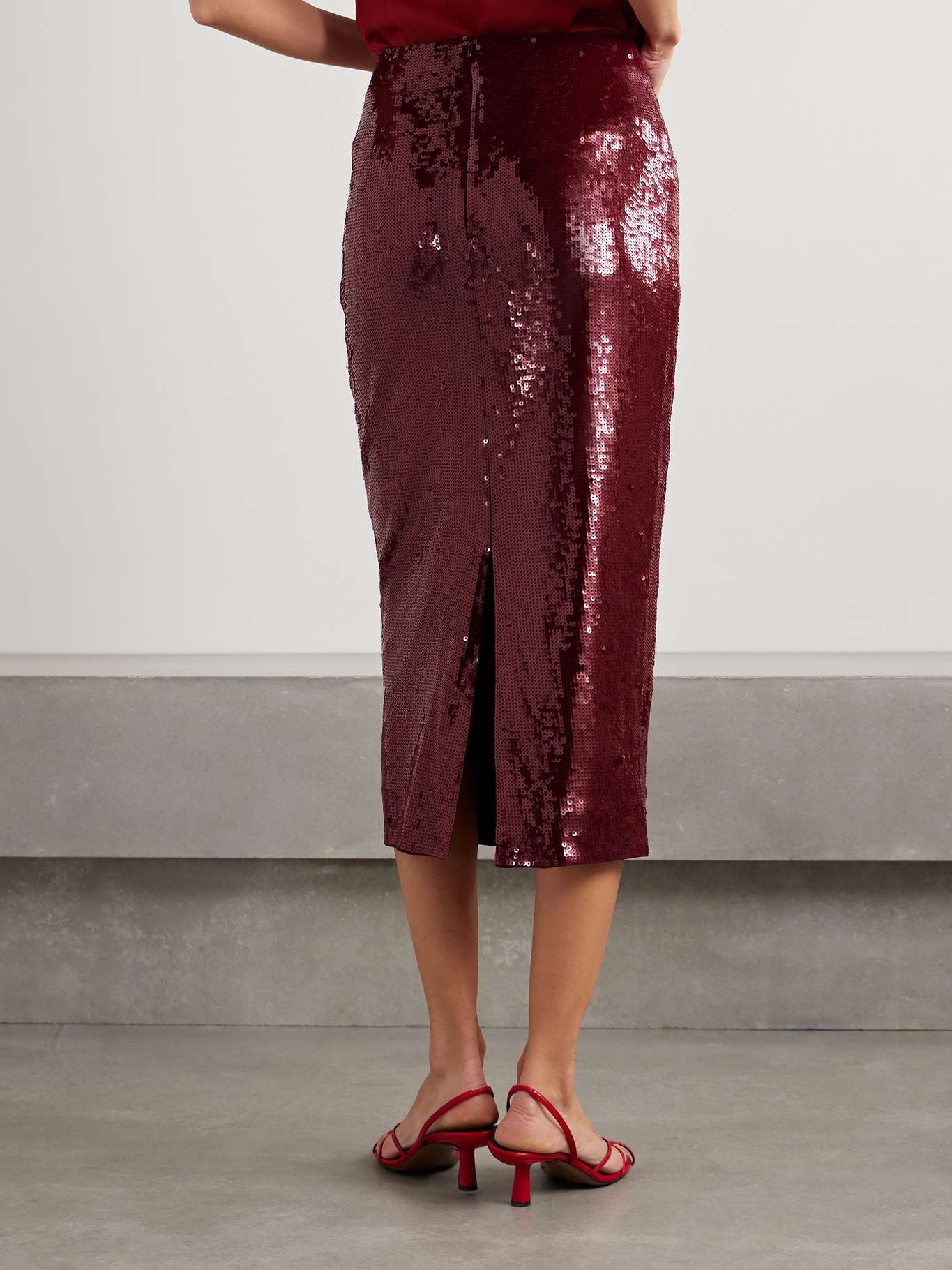 Koa sequined stretch-tulle midi skirt - 3