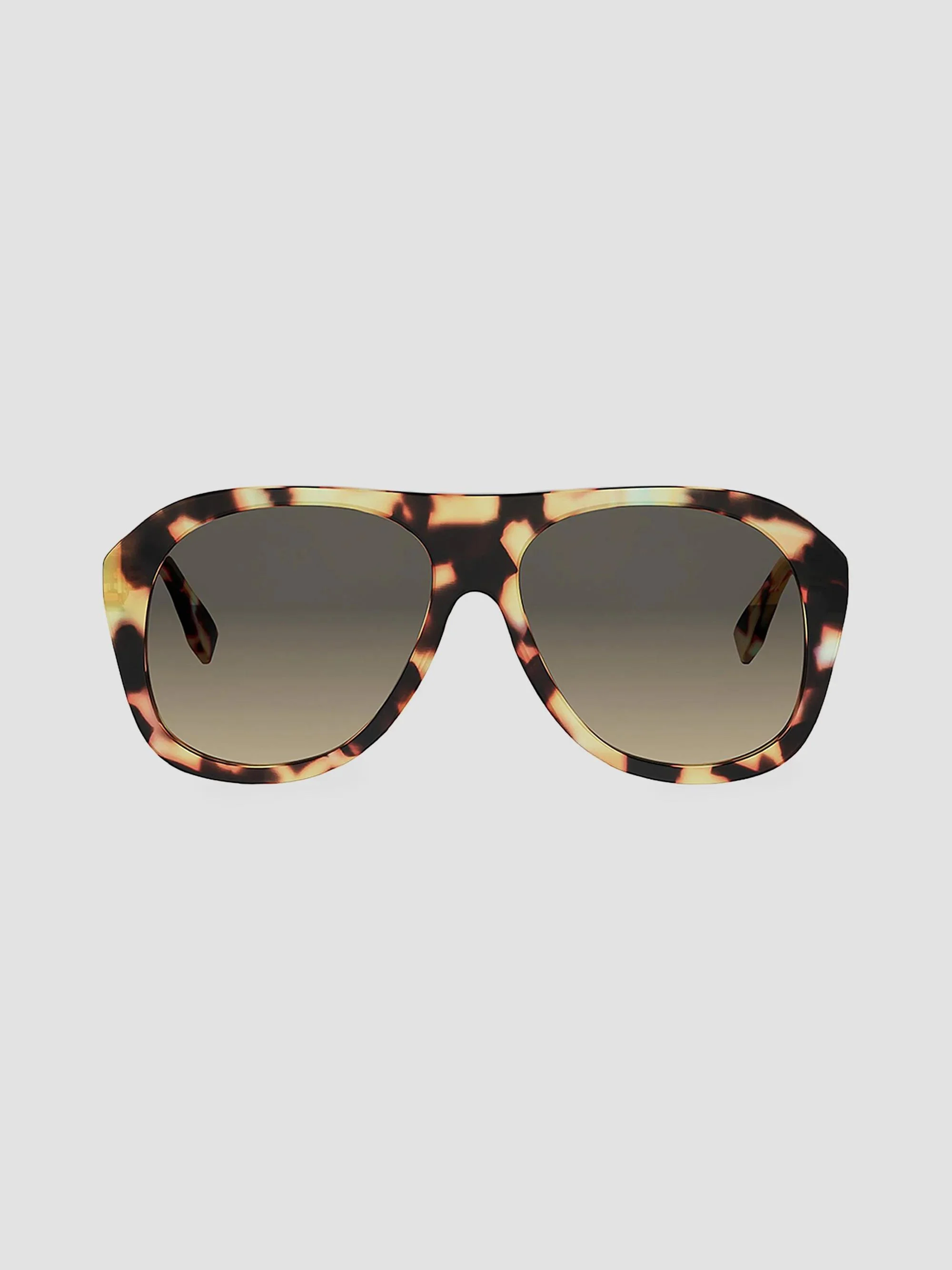 Women's Baguette 57MM Pilot Sunglasses - Havana Gradient Smoke - 1