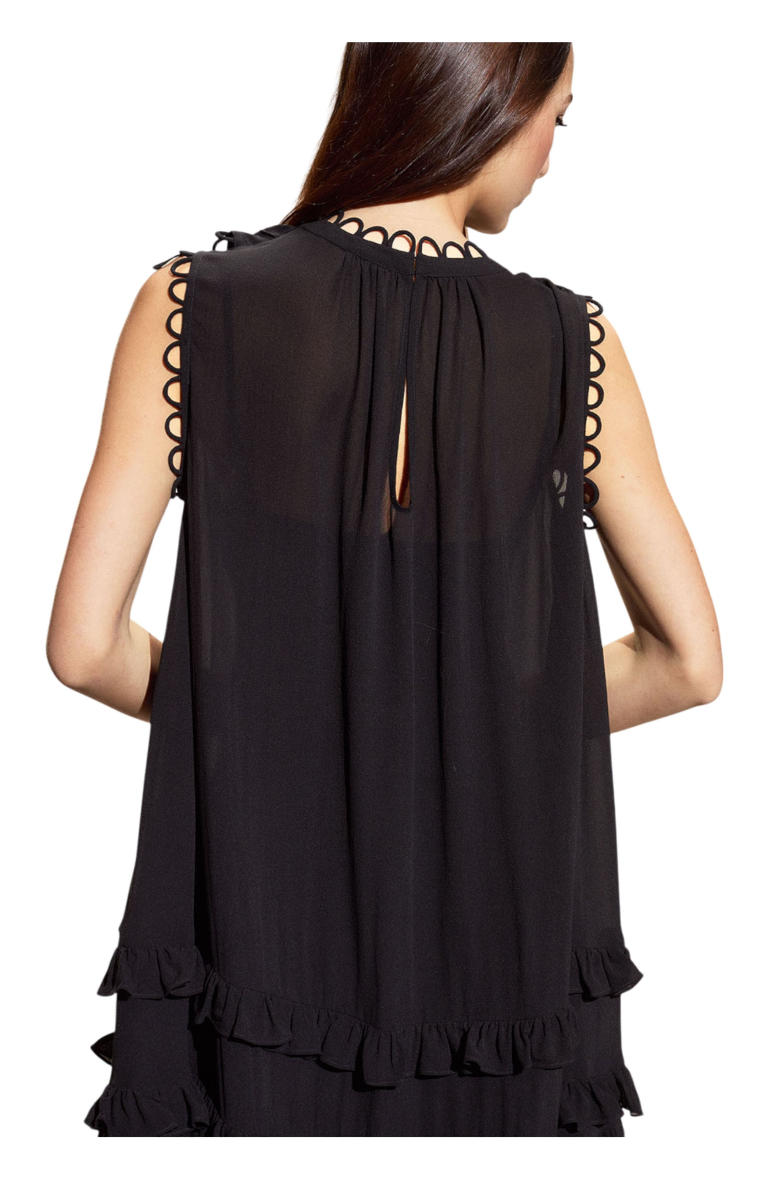 Cynthia Rowley Annabelle Sleeveless Midi Dress in Black at Nordstrom - 2